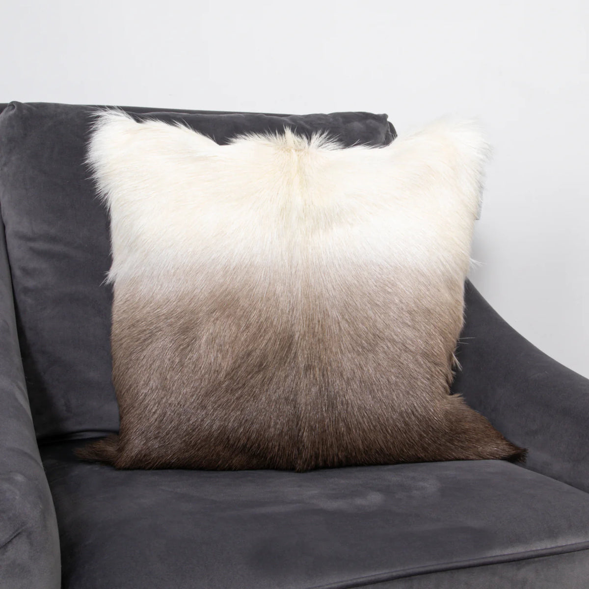 Brown Long Hair Goat Cushion Cushion store | Native Natural