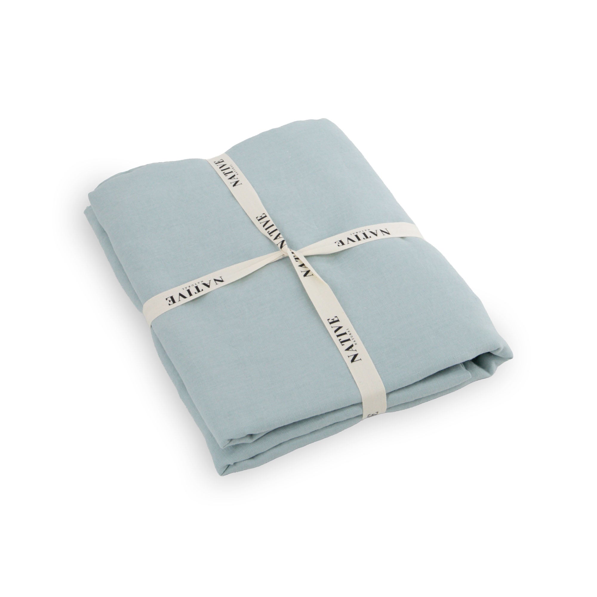 Aqua 100% Linen Fitted Sheet