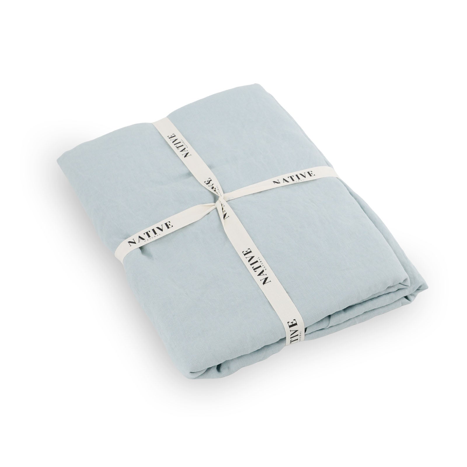 Aqua 100% Linen Fitted Sheet