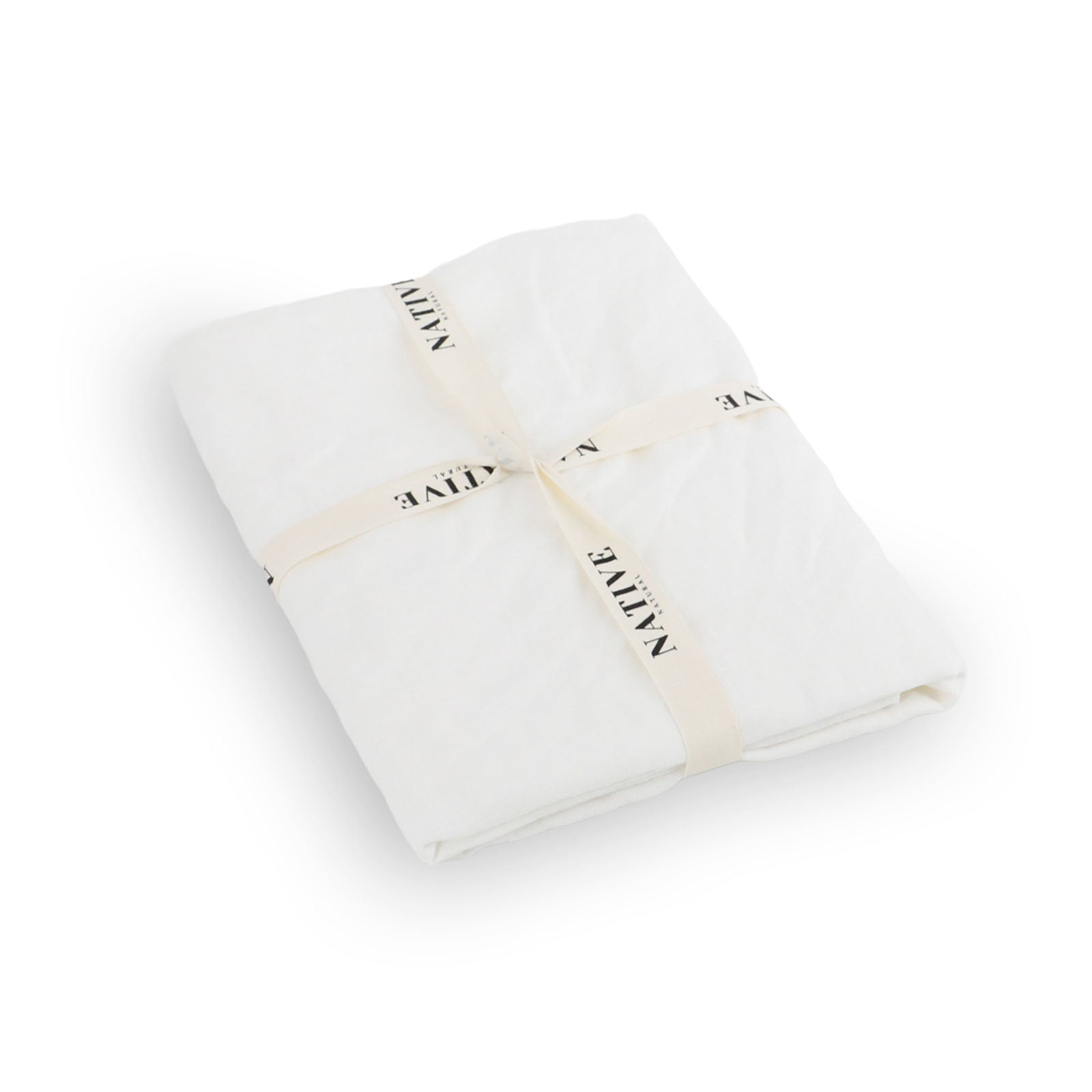 White 100% Linen Fitted Sheet
