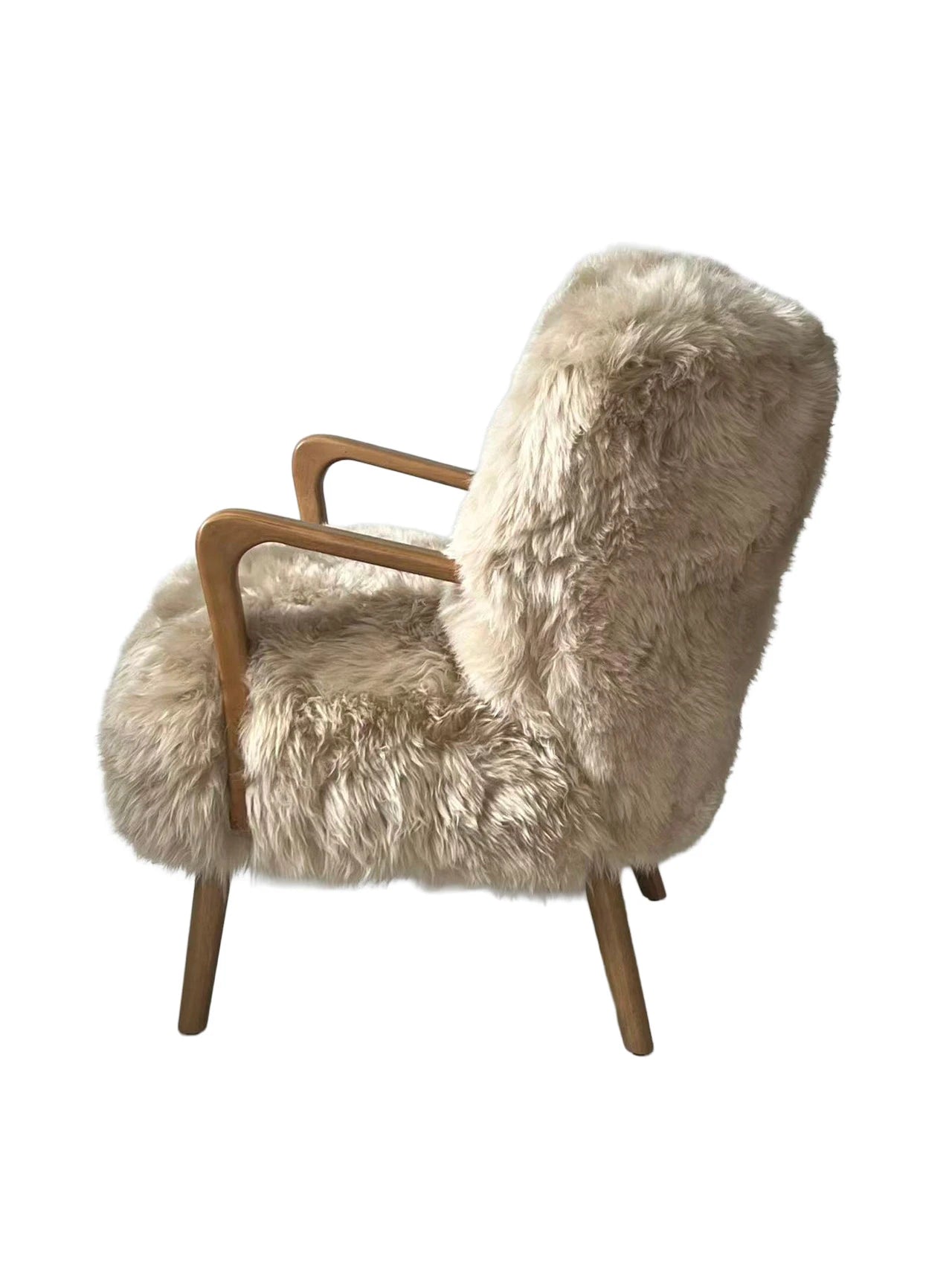 Genuine Longwool Accent Armchair