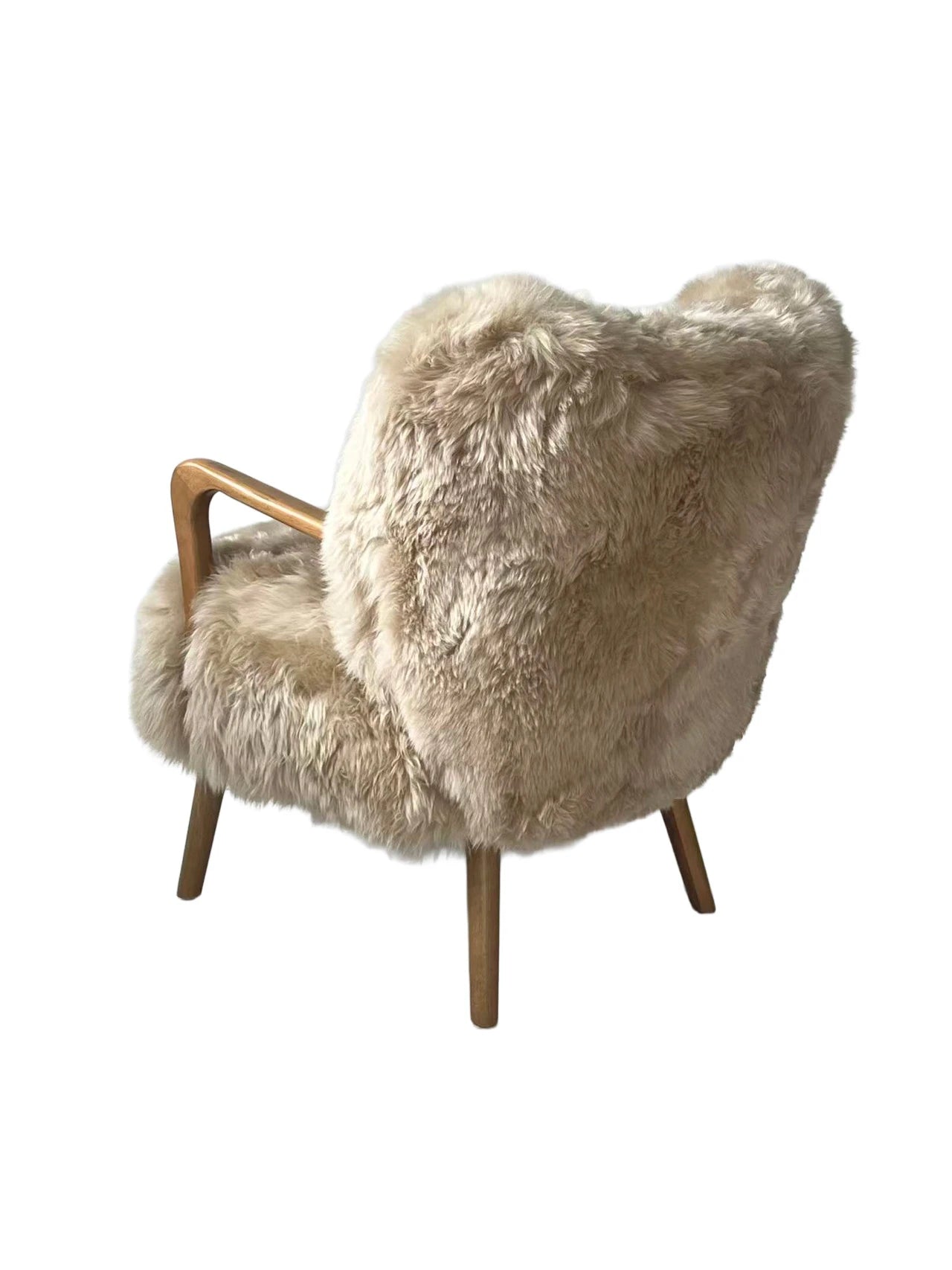 Genuine Longwool Accent Armchair