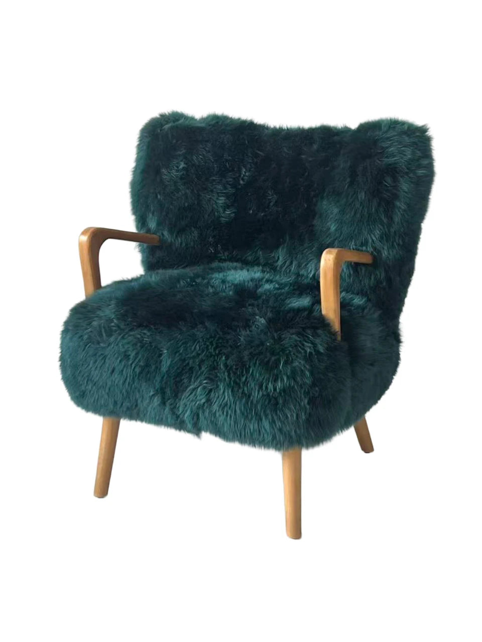 Genuine Longwool Accent Armchair