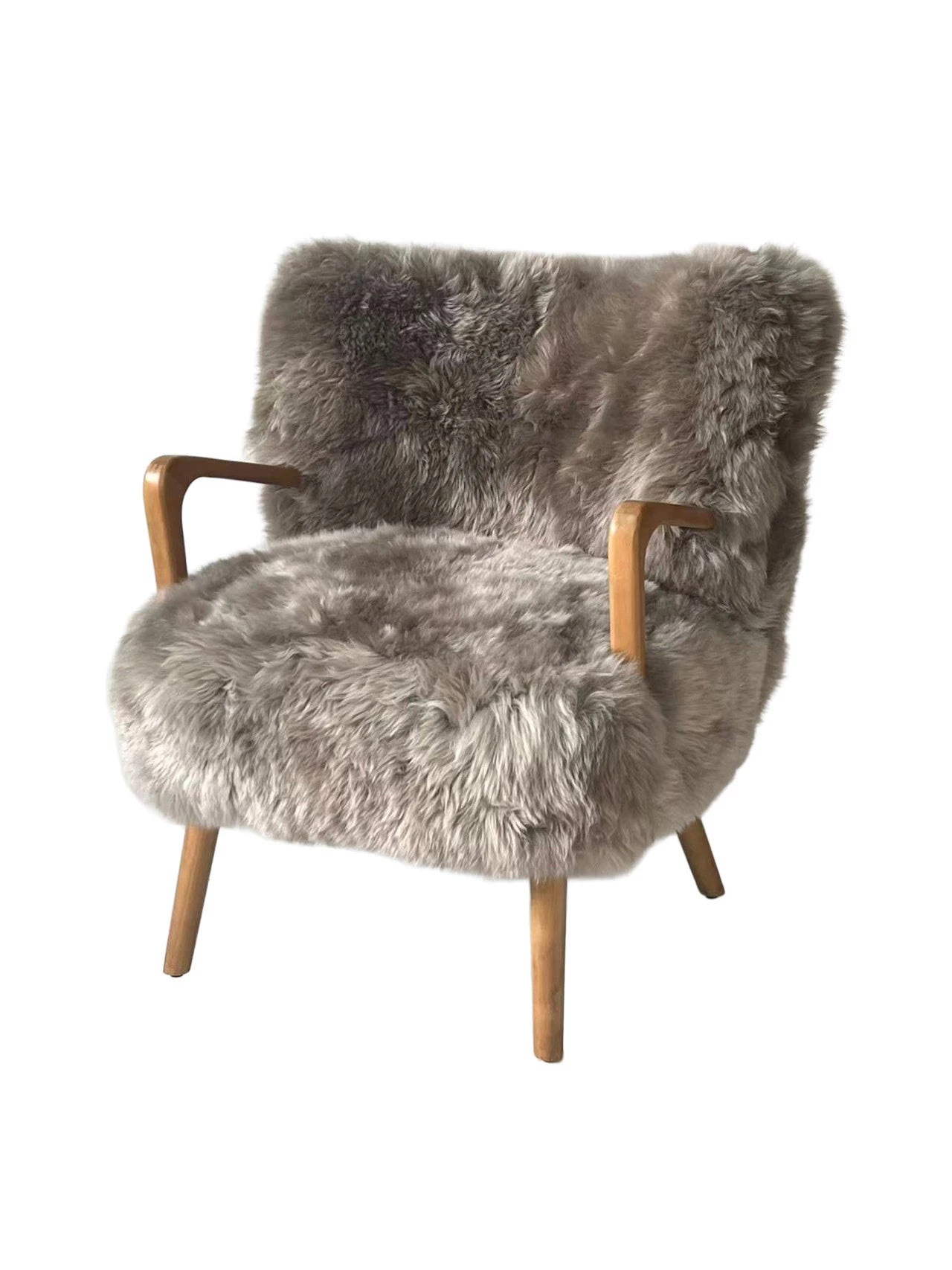 Genuine Longwool Accent Armchair