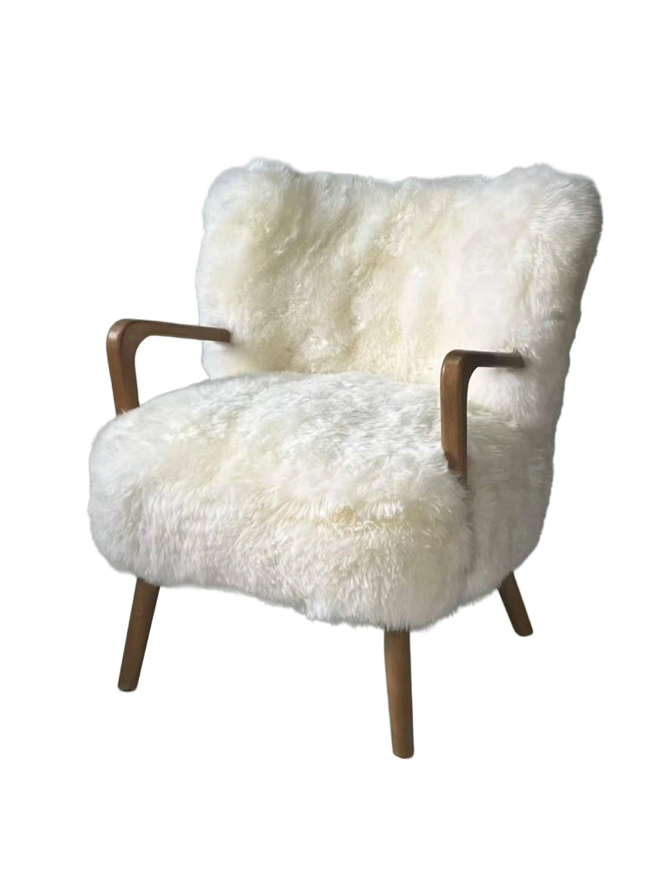 Genuine Longwool Accent Armchair