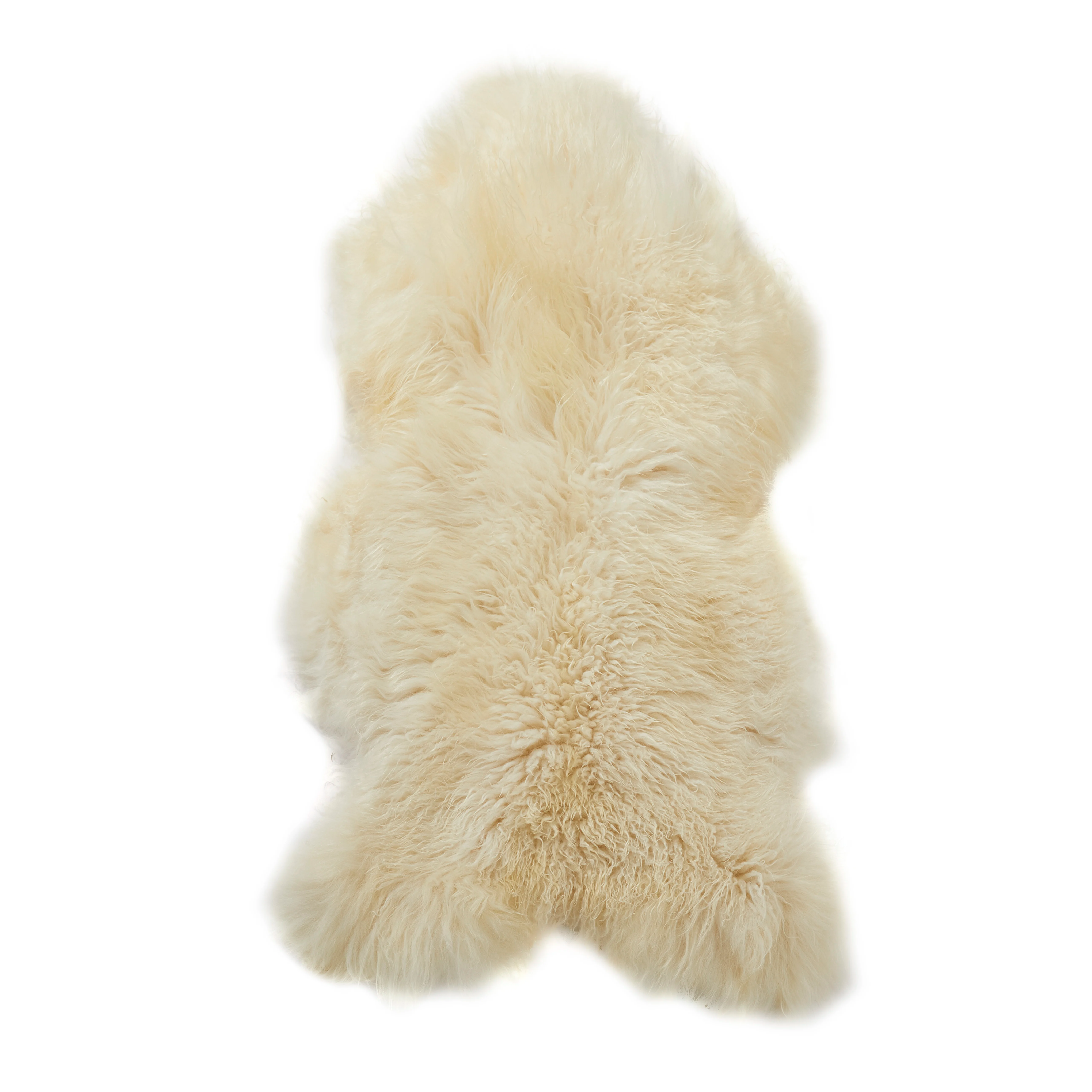 Ivory White Curly Icelandic Sheepskin Rug
