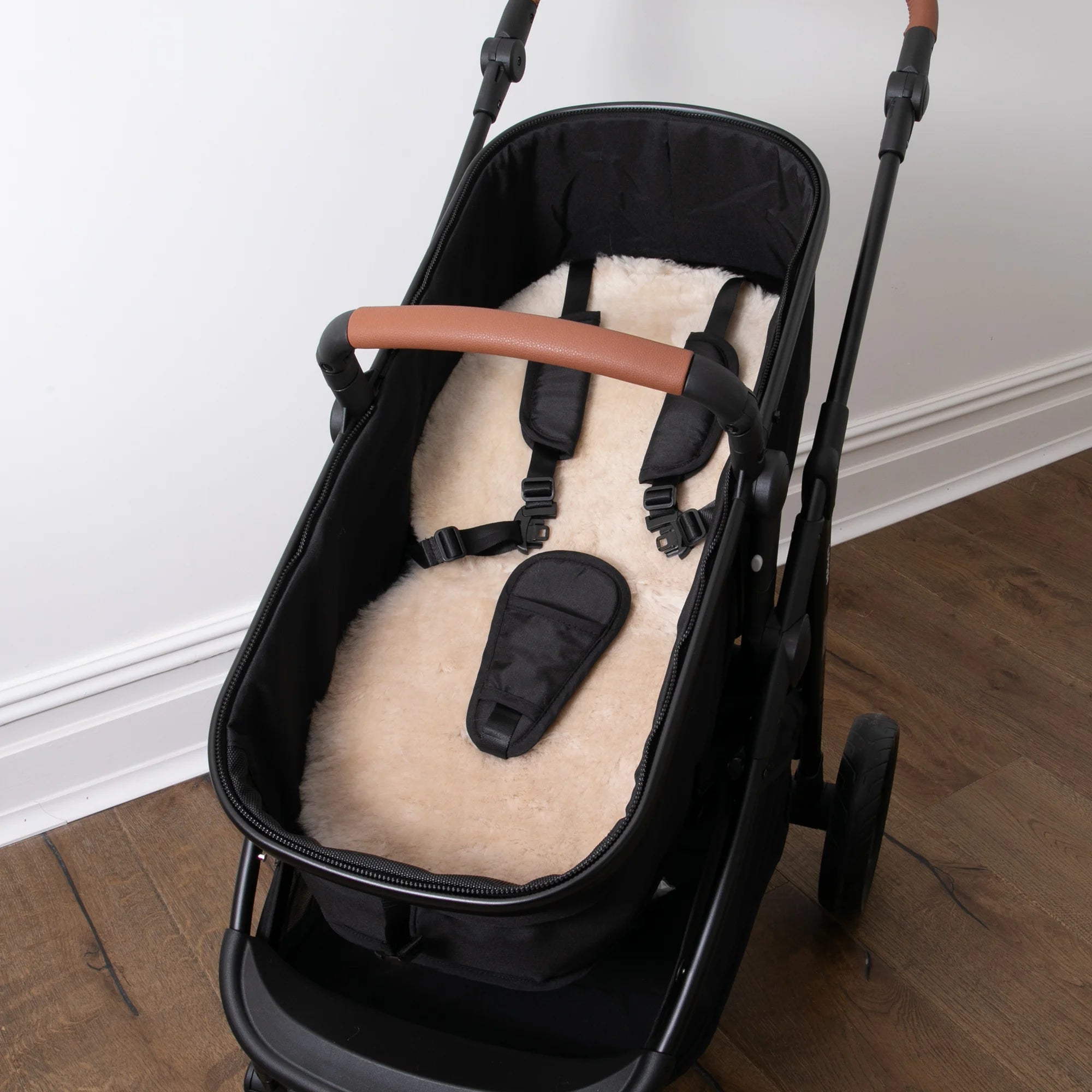 Baby Sheepskin Beige Pram Liner