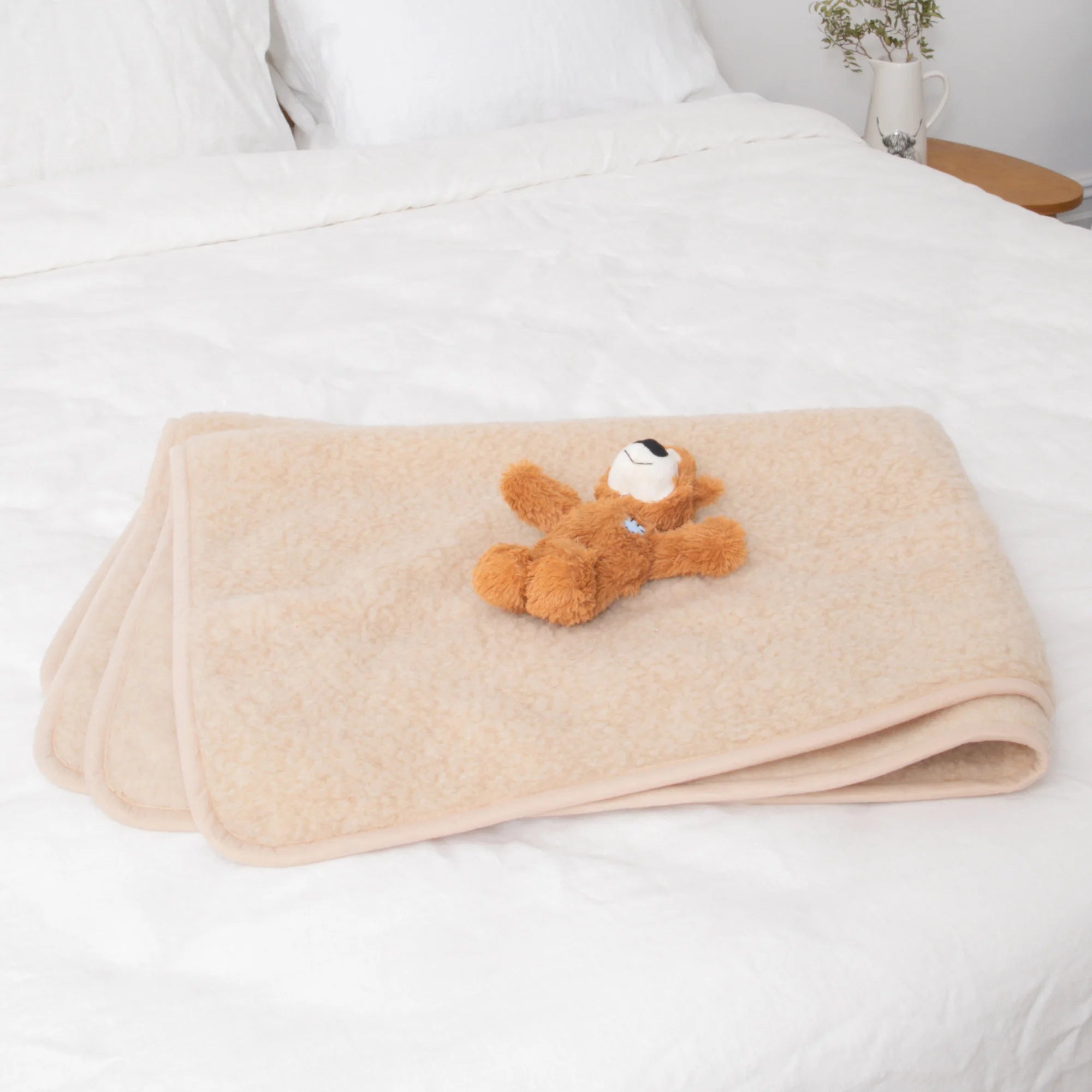 Beige Baby Merino Wool Blanket