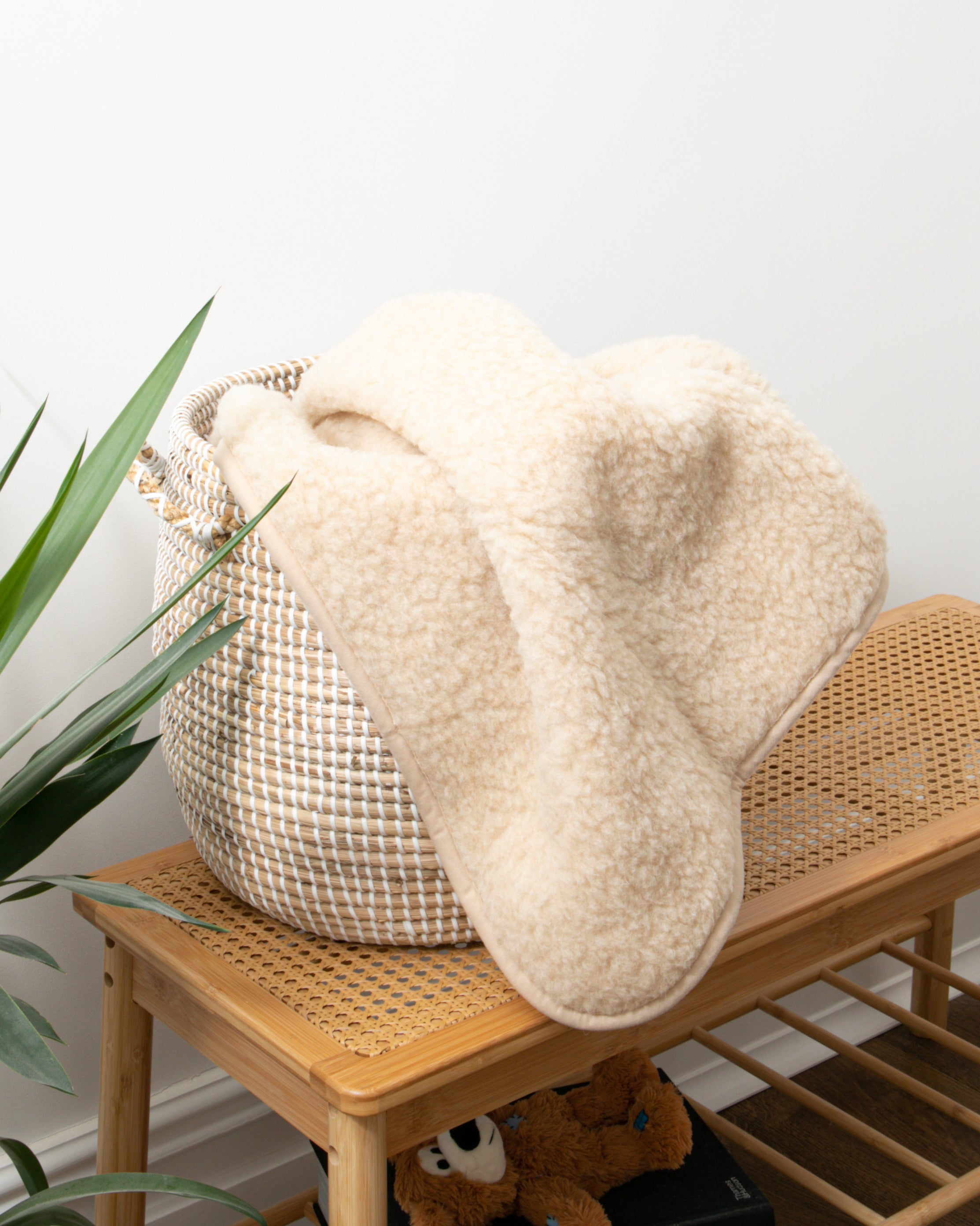 Beige Baby Merino Wool Blanket