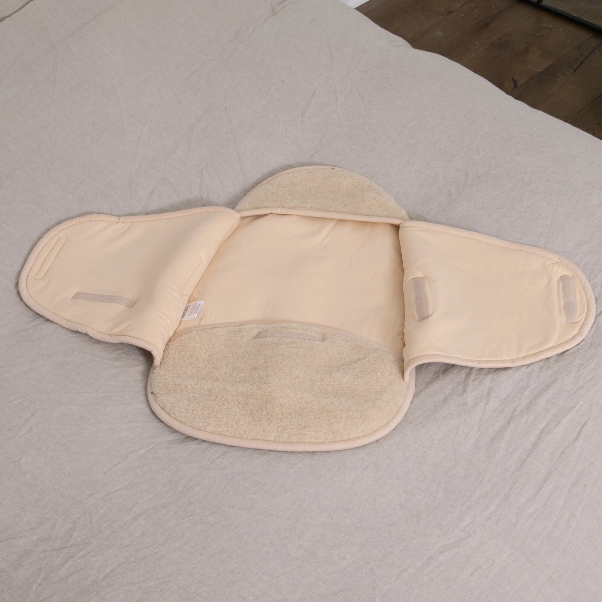 Beige Baby Wool Swaddle Blanket