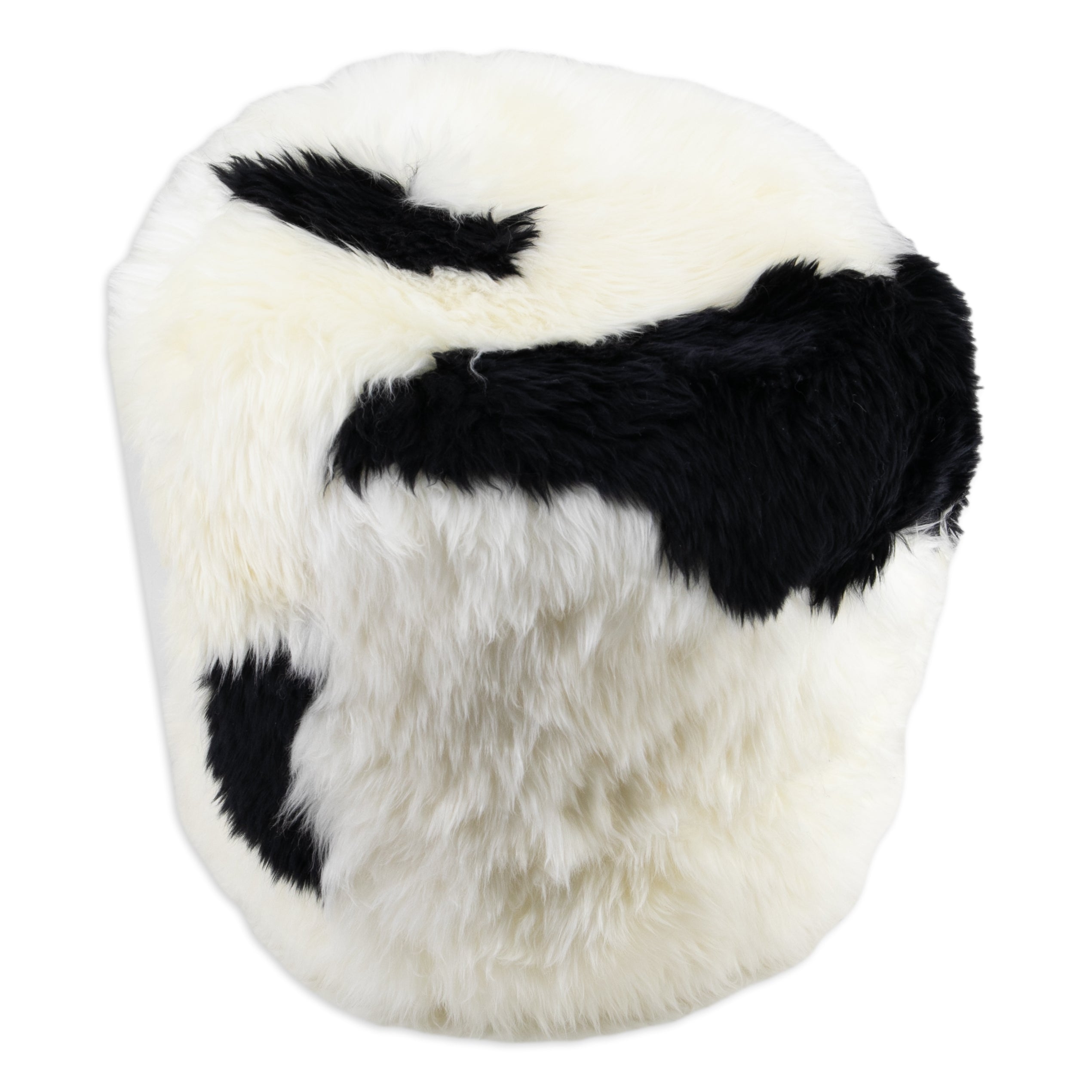Black & White Filled Sheepskin Pouffe
