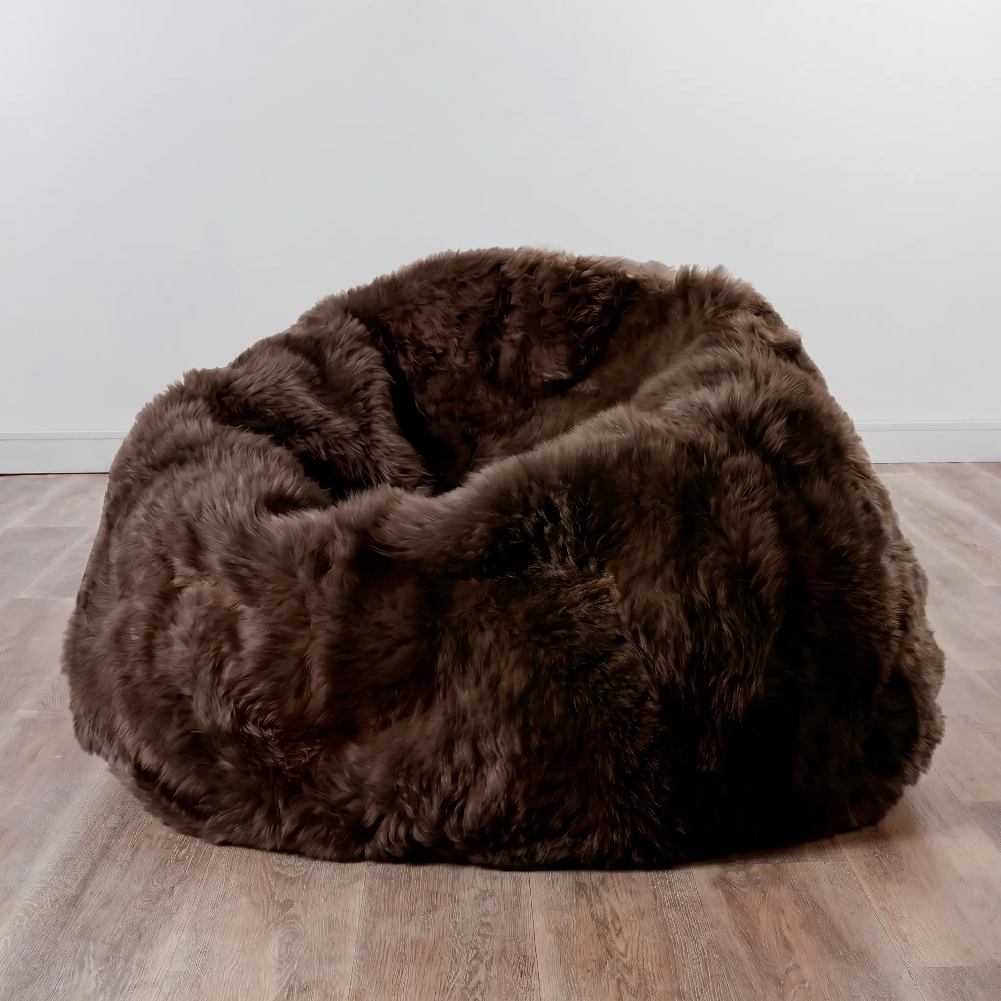 Luxurious Large Chocolate Brown Sheepskin Beanbag