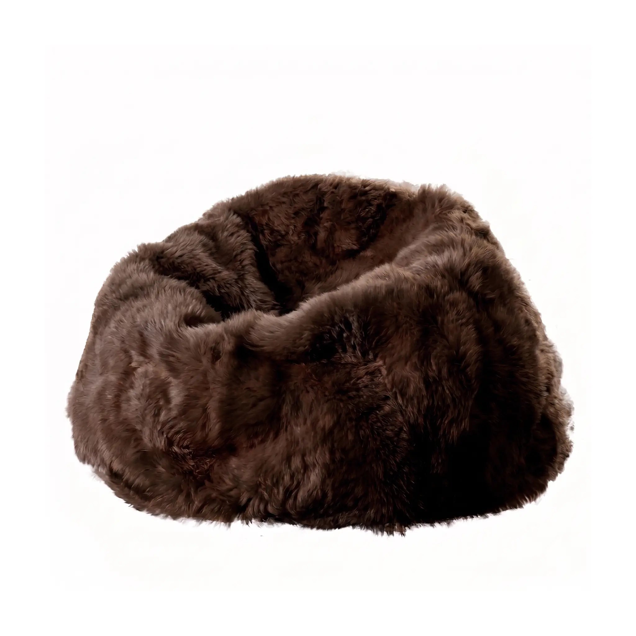 Luxurious Large Chocolate Brown Sheepskin Beanbag