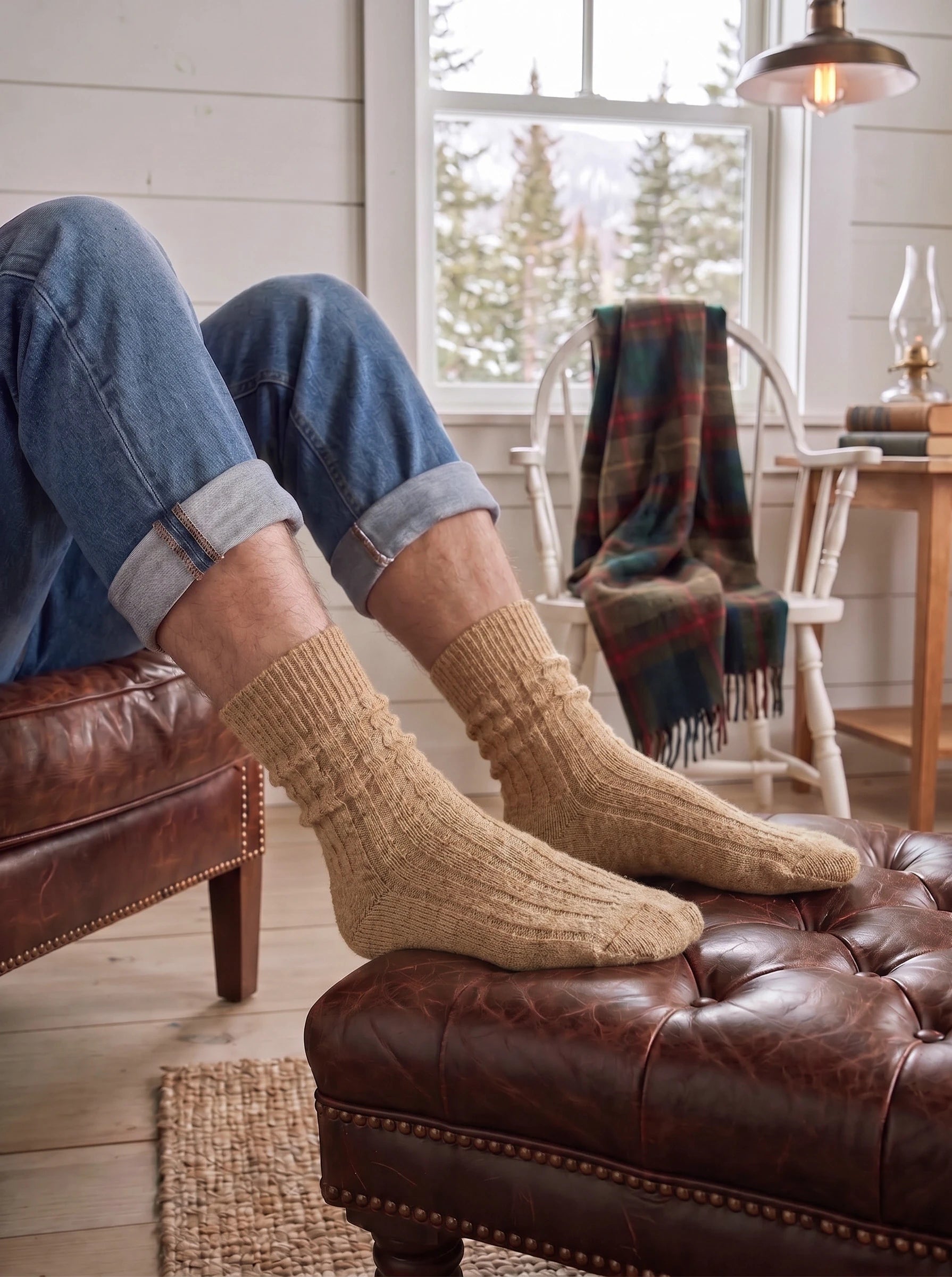 Alpaca Wool Bed Socks