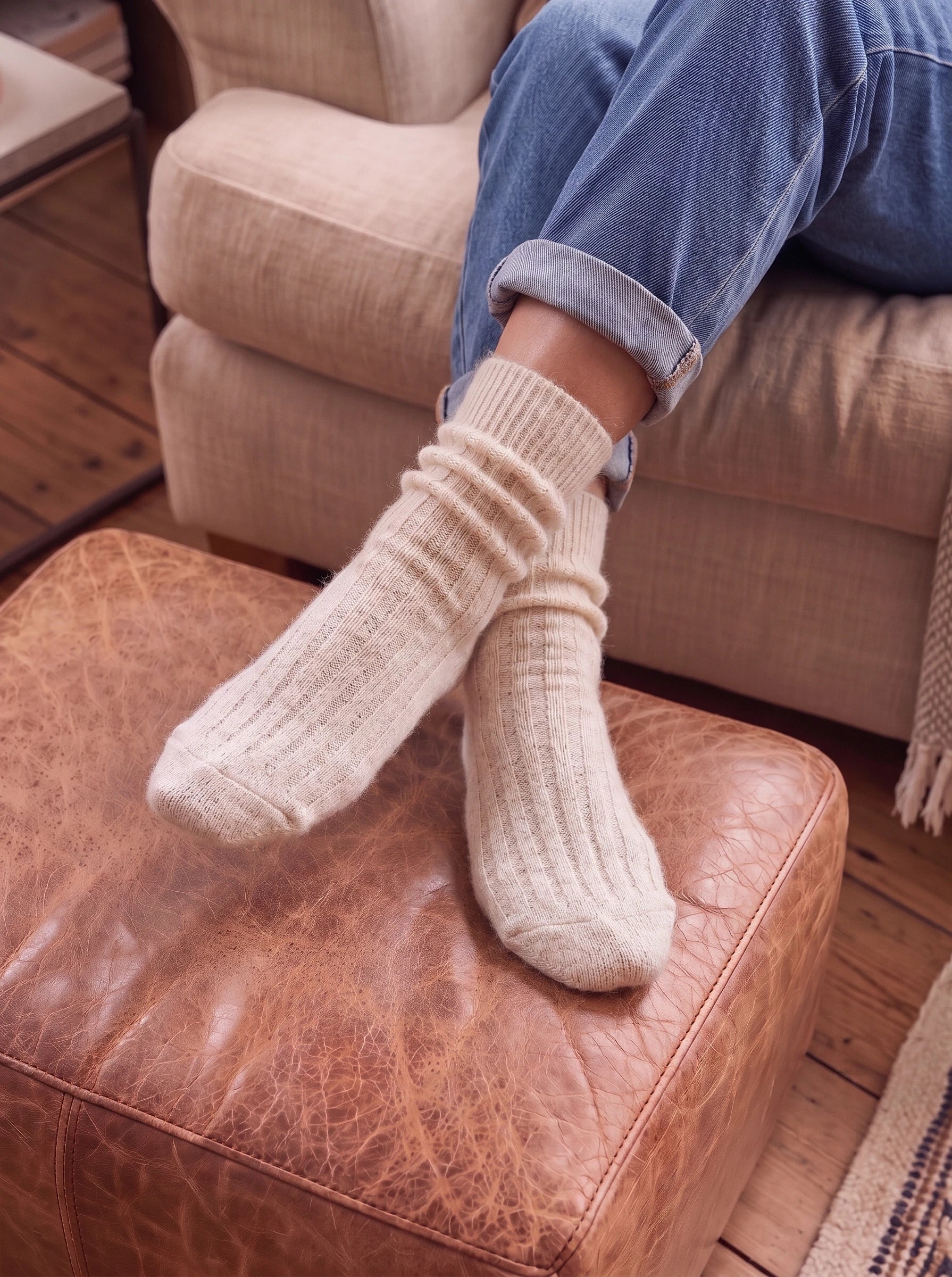 Alpaca Wool Bed Socks