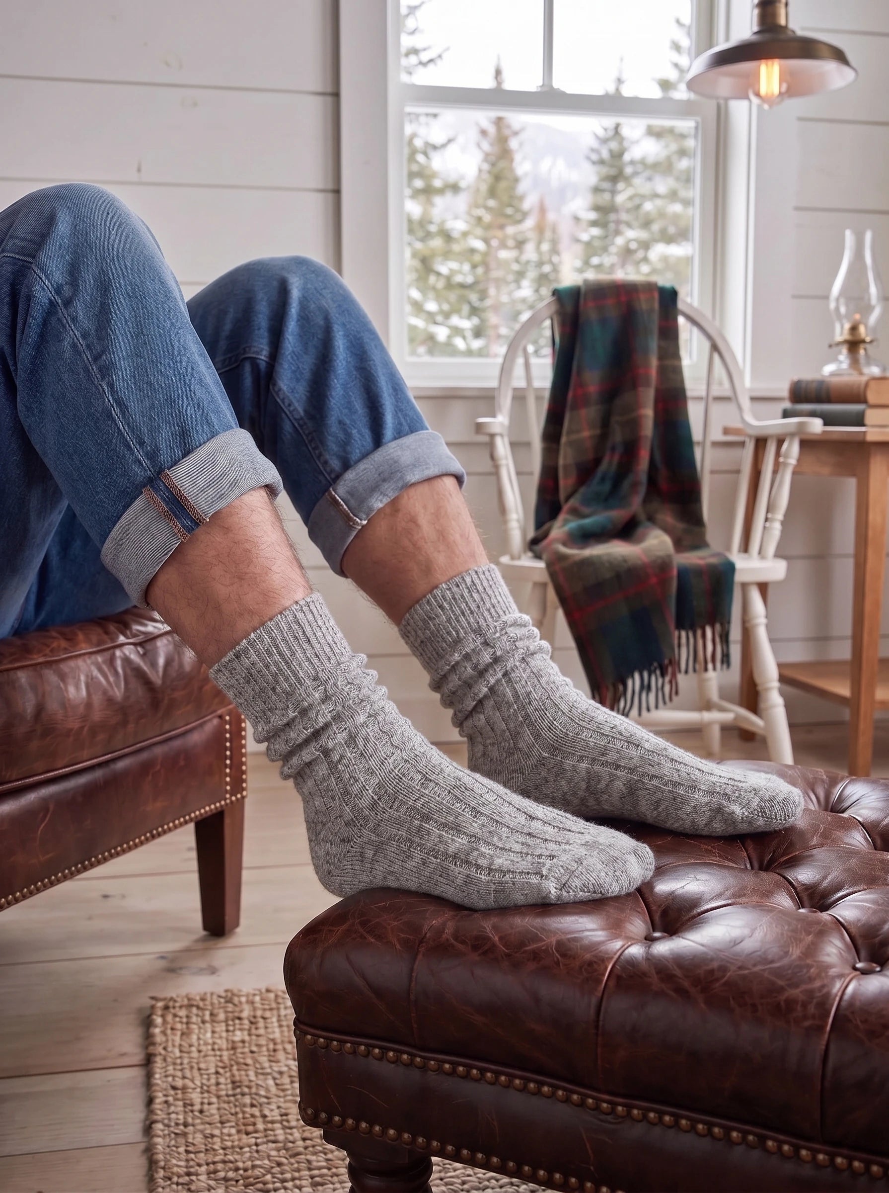 Alpaca Wool Bed Socks