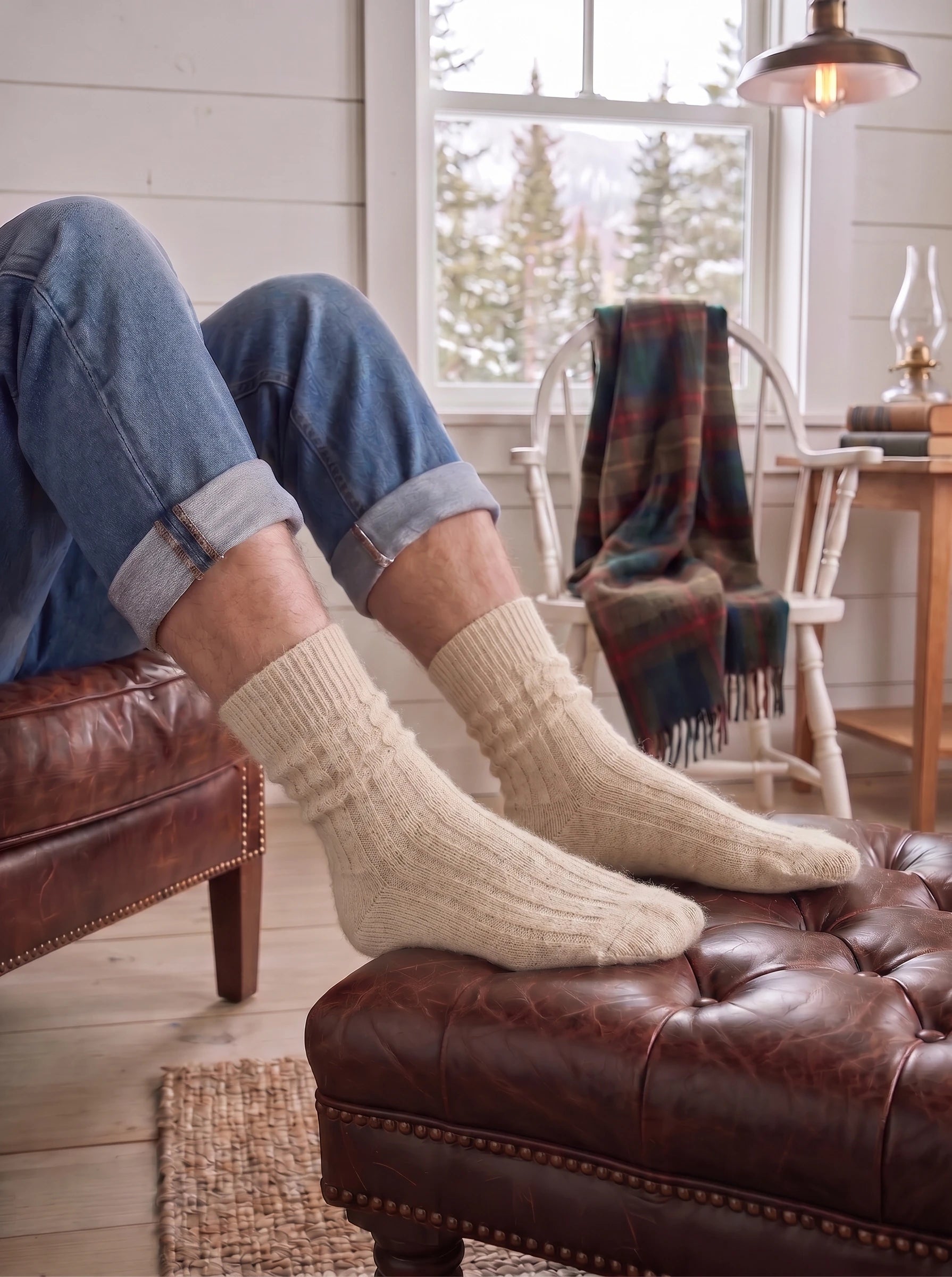 Alpaca Wool Bed Socks