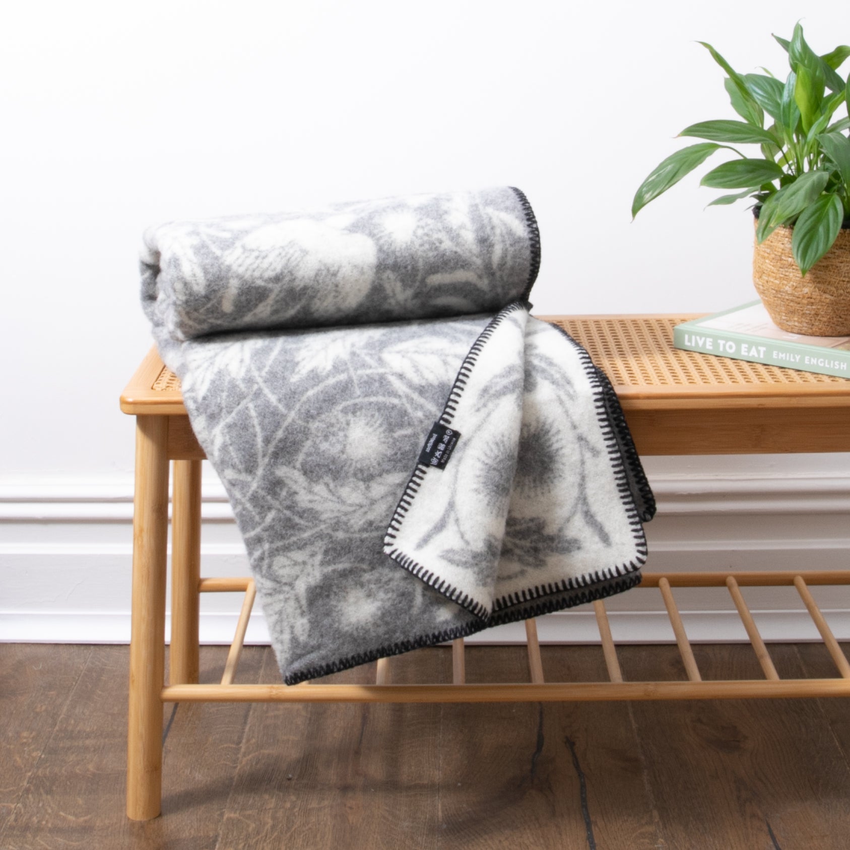 Bird Grey Wool Blanket