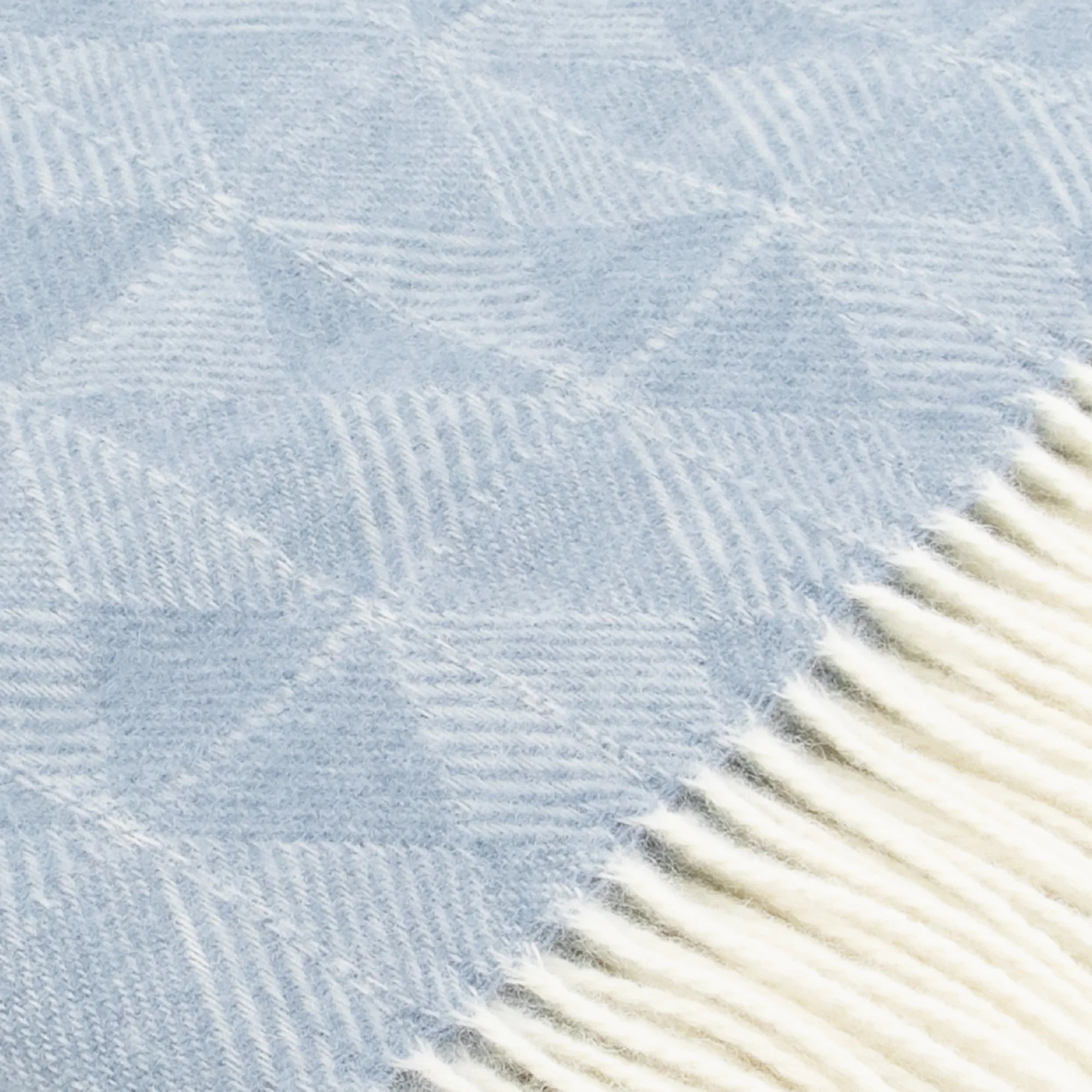 Blue Diamond Pattern Wool Blanket