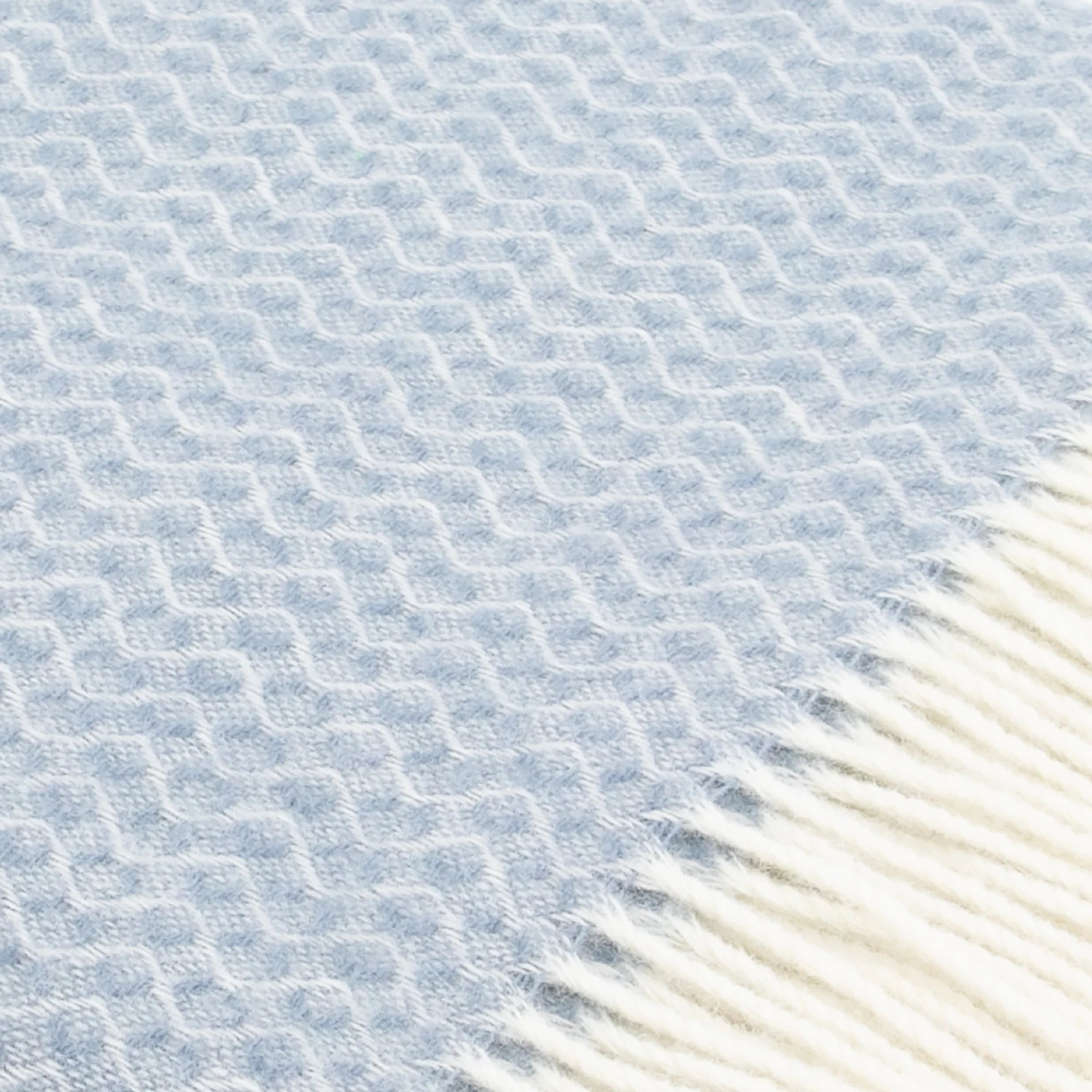 Blue Hoop Pattern Wool Blanket