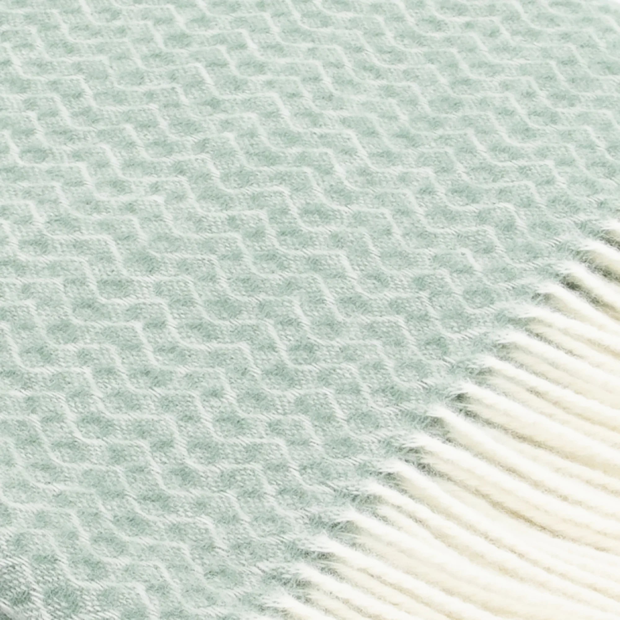 Green Hoop Pattern Wool Blanket