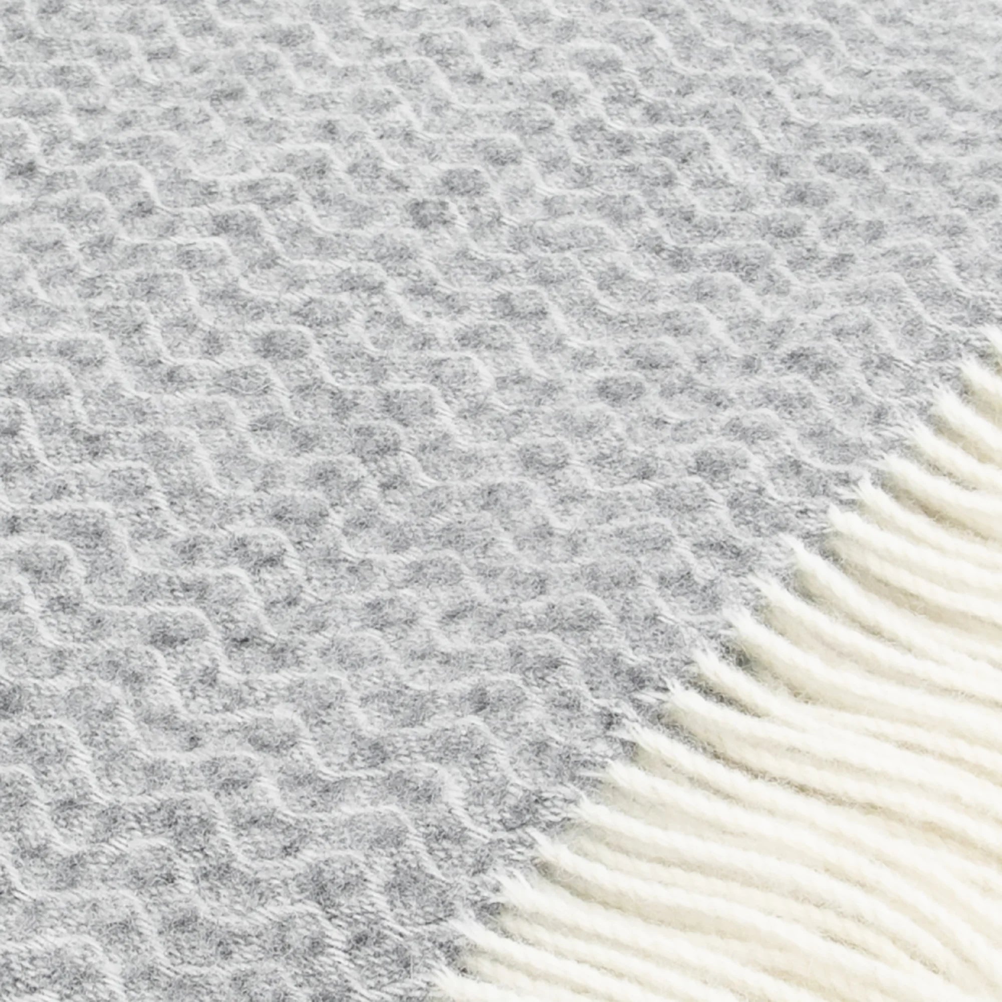 Grey Hoop Pattern Wool Blanket