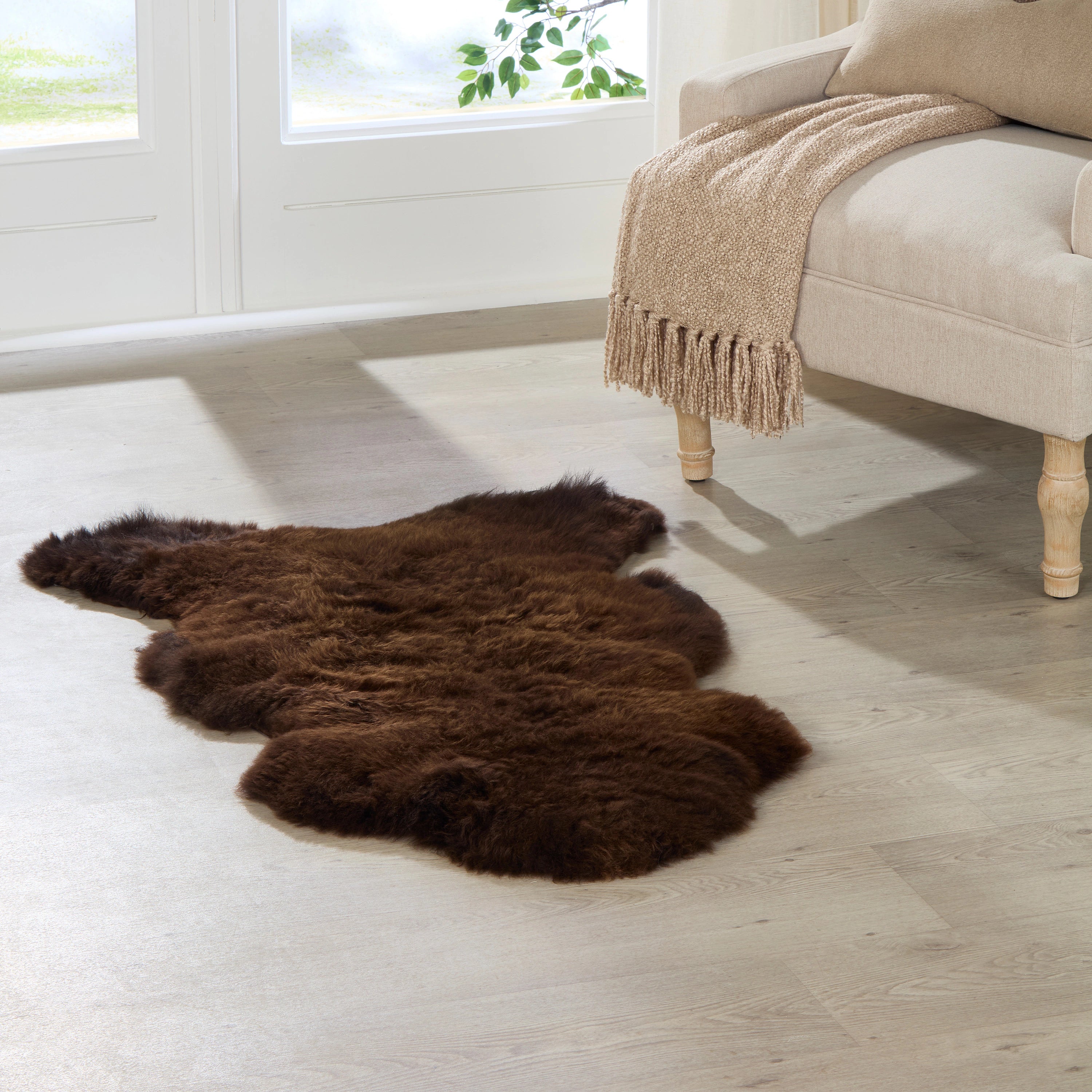 Brown British Sheepskin Rug