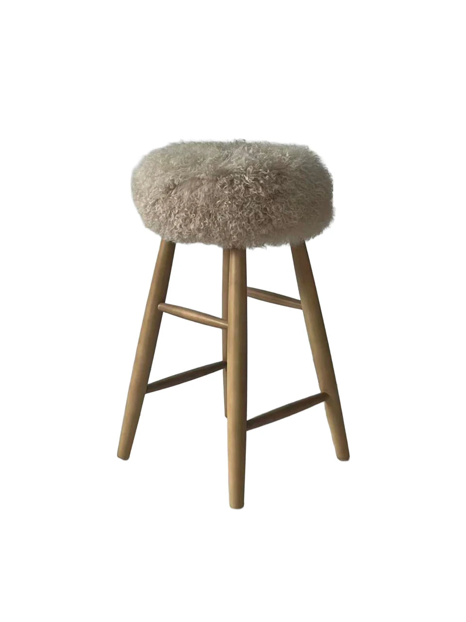 Curly Sheepskin Bar Stool