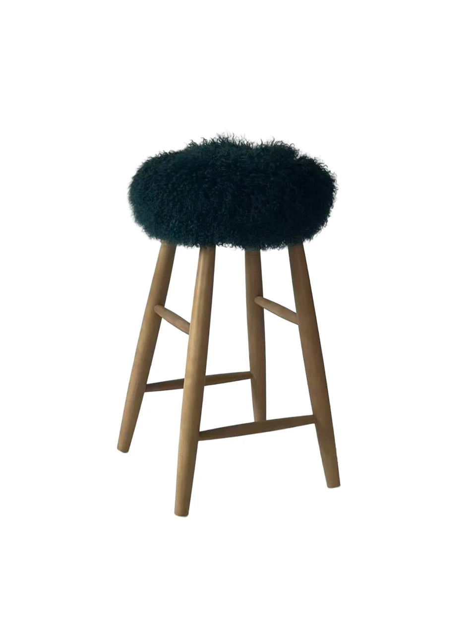 Curly Sheepskin Bar Stool