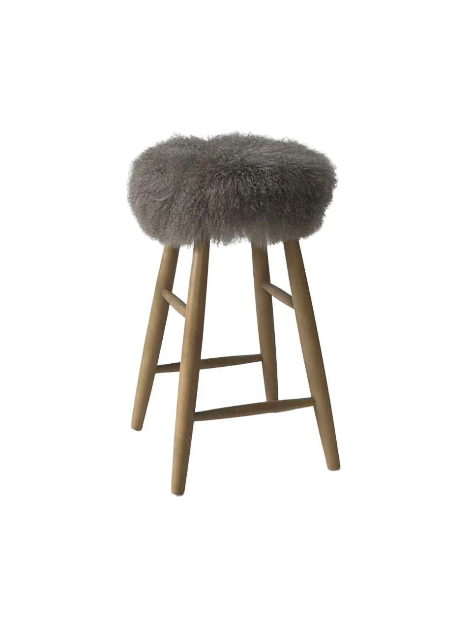 Curly Sheepskin Bar Stool
