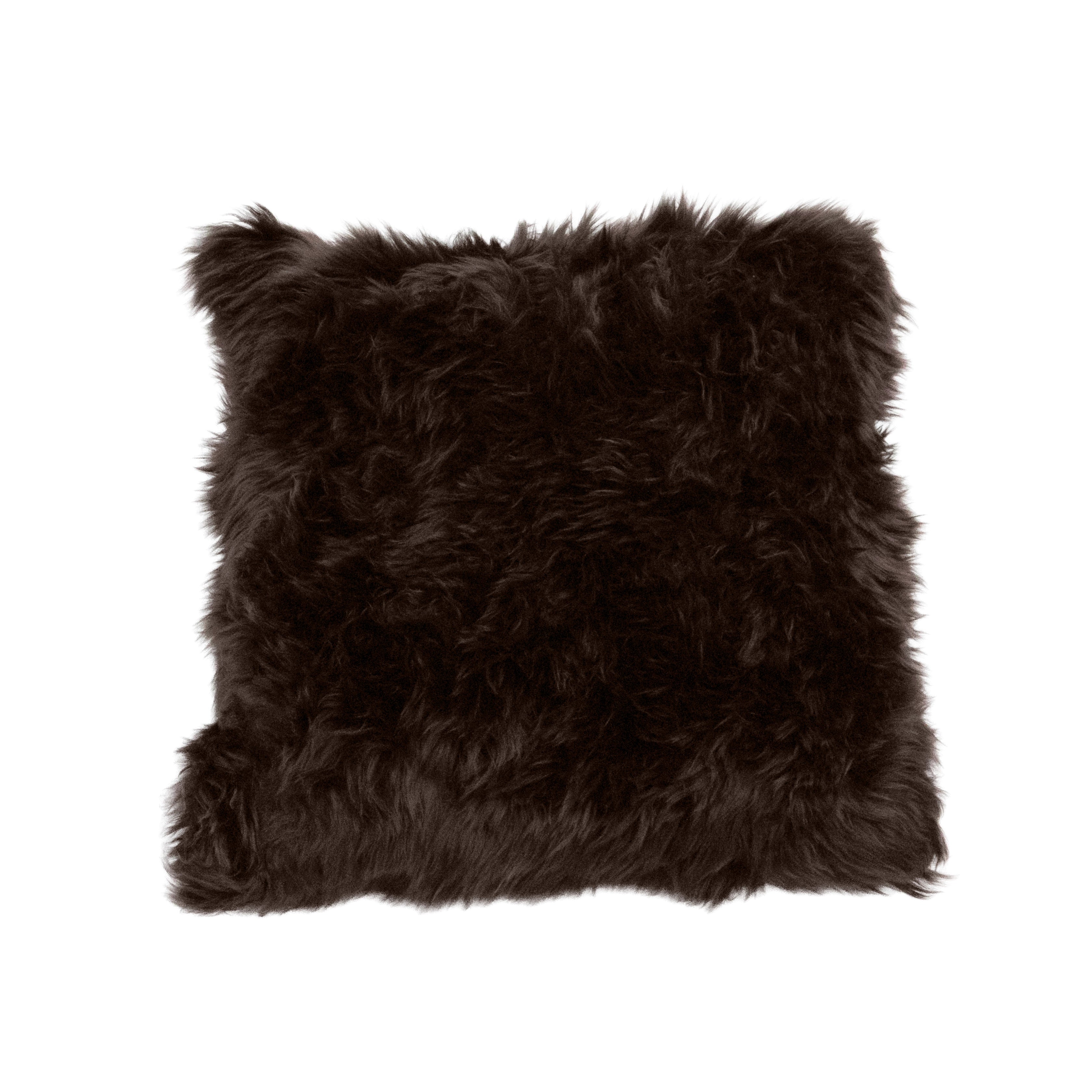 Chocolate Brown Sheepskin Cushion