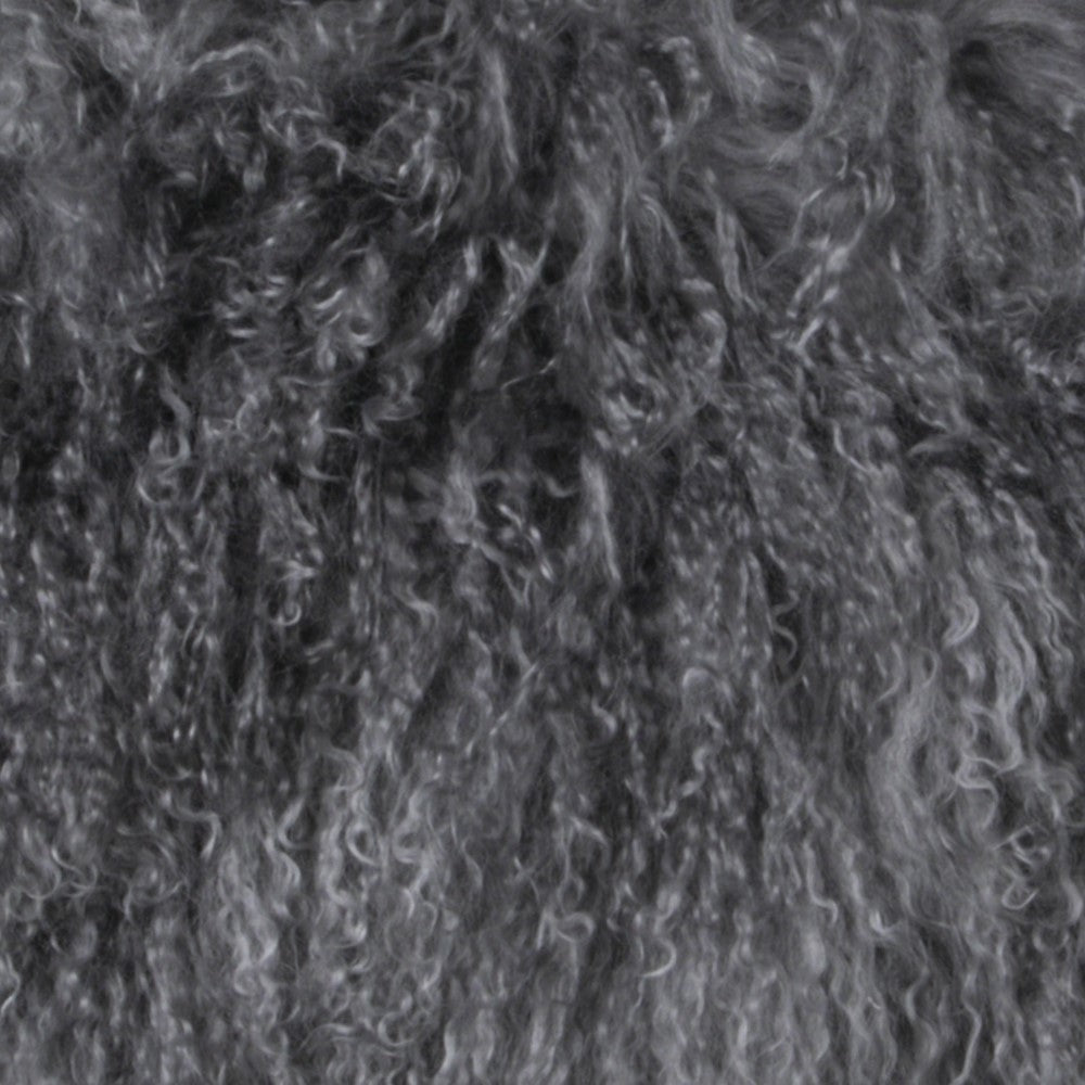 Grey Curly Sheepskin Cushion 30x50cm