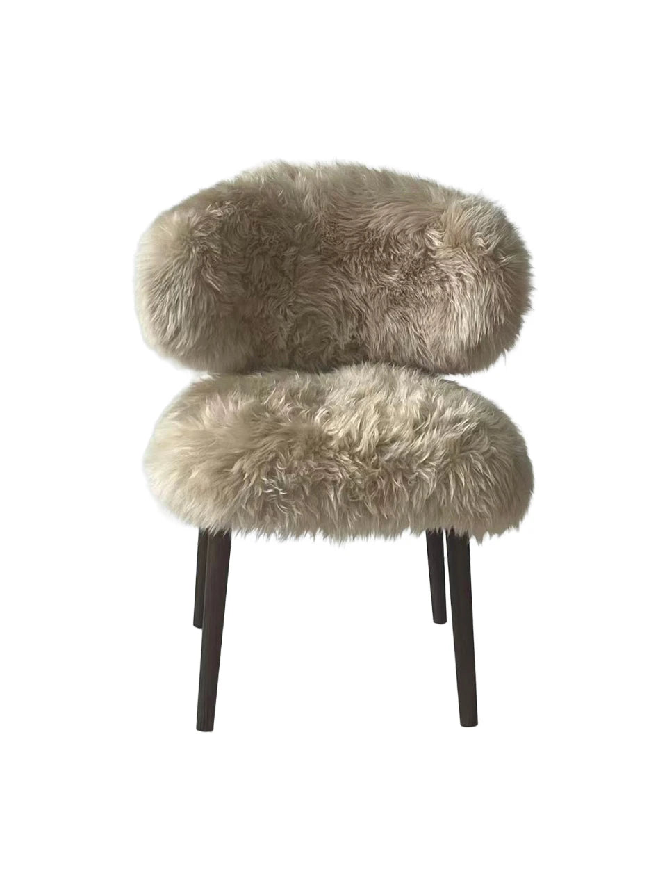 Genuine Longwool Sheepskin Dining Chair (set of 2)