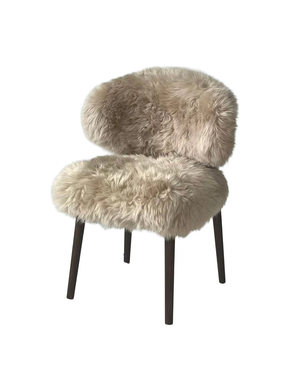 Genuine Longwool Sheepskin Dining Chair (set of 2)