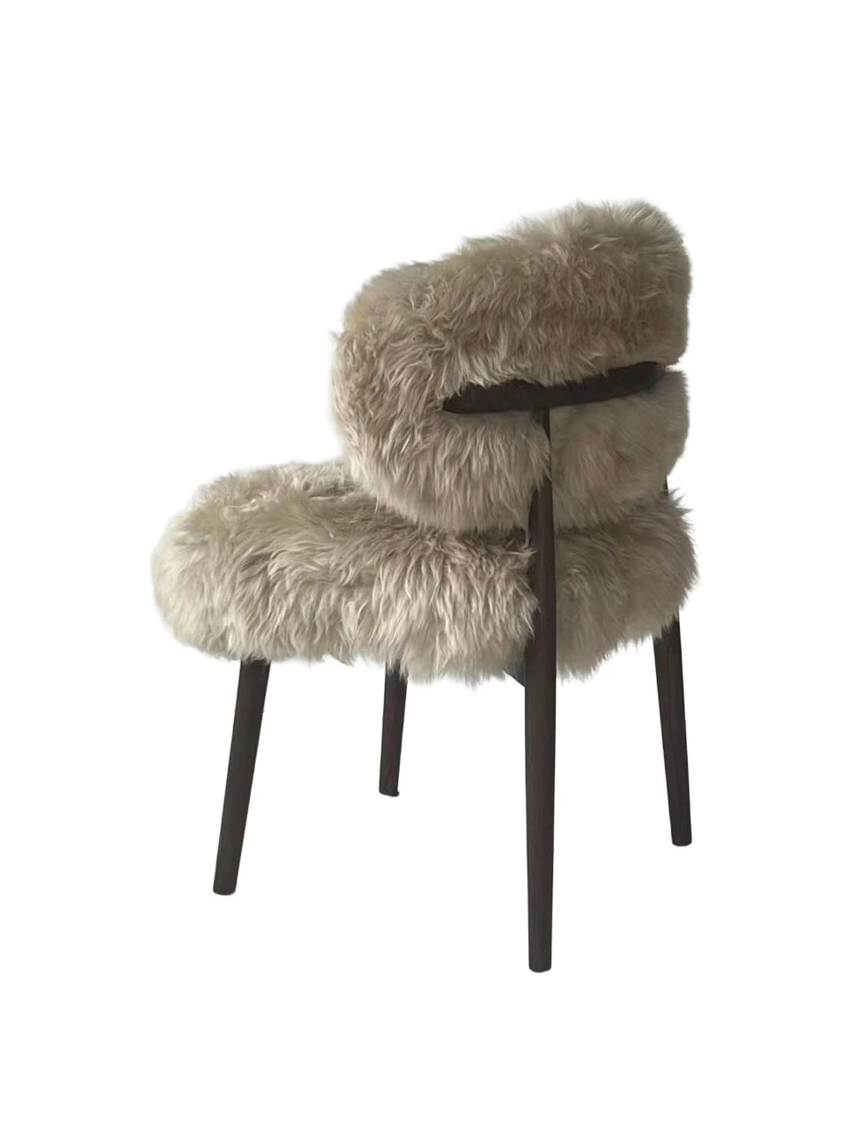Genuine Longwool Sheepskin Dining Chair (set of 2)