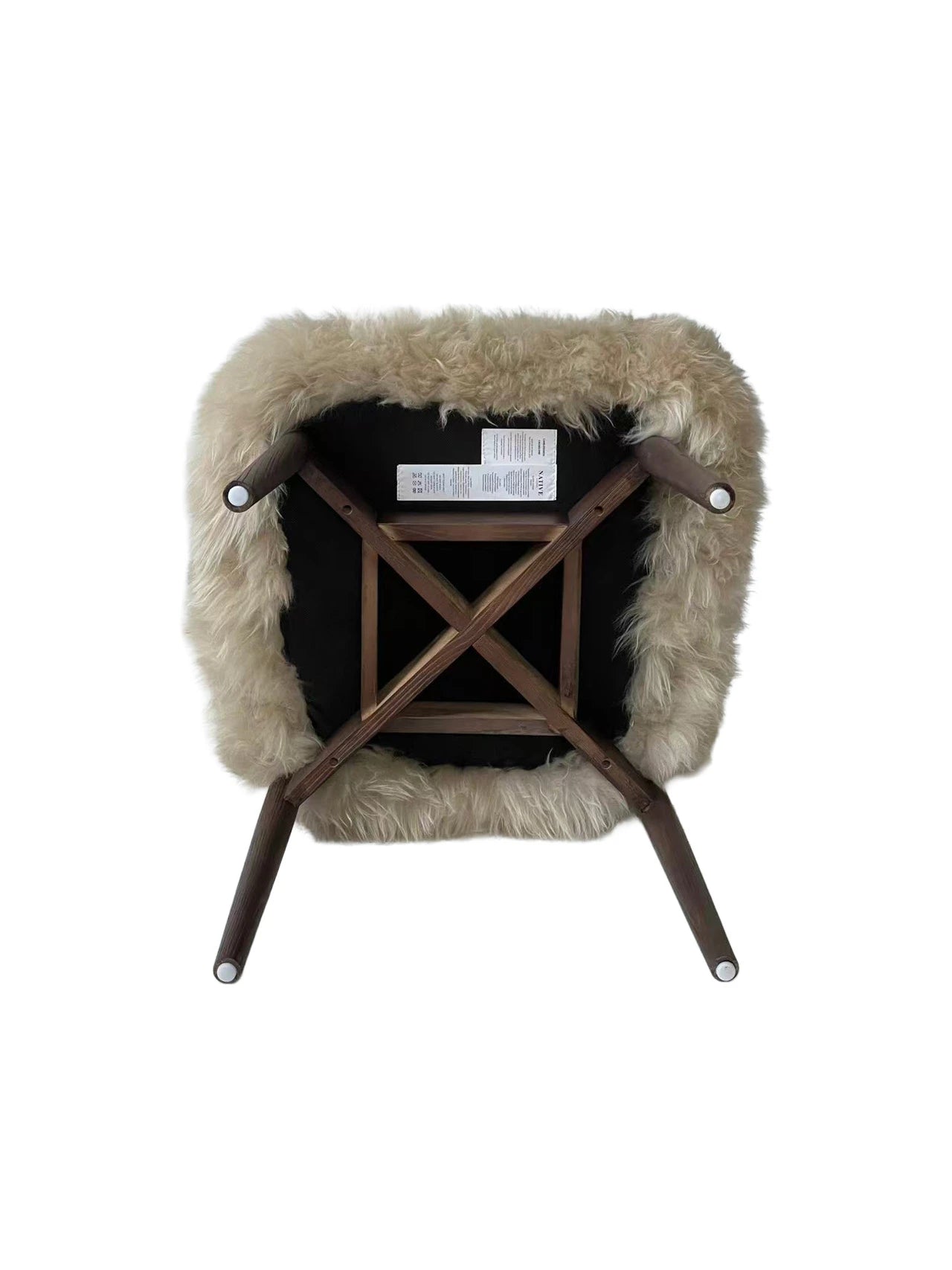 Genuine Longwool Sheepskin Dining Chair (set of 2)