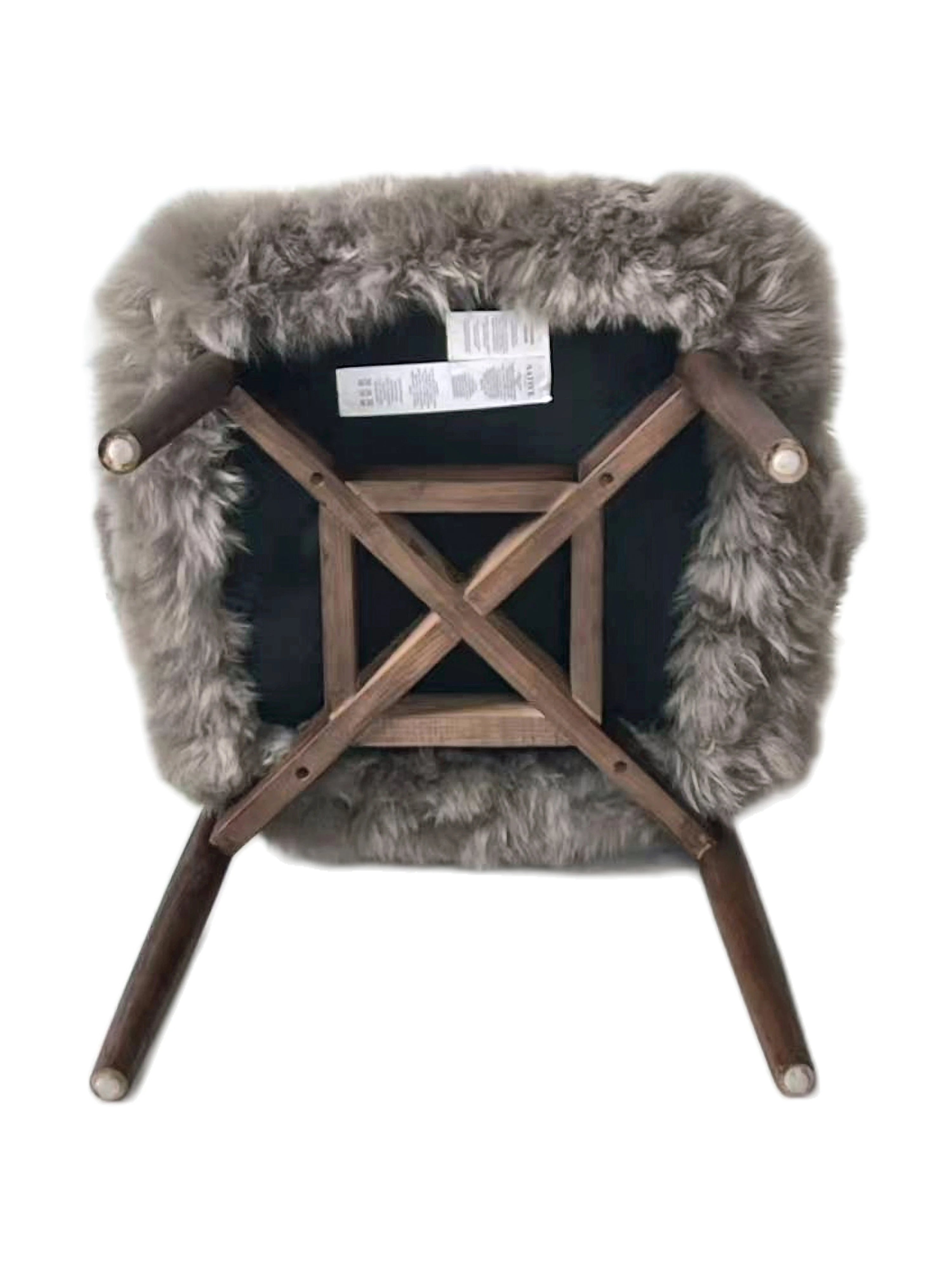 Genuine Longwool Sheepskin Dining Chair (set of 2)