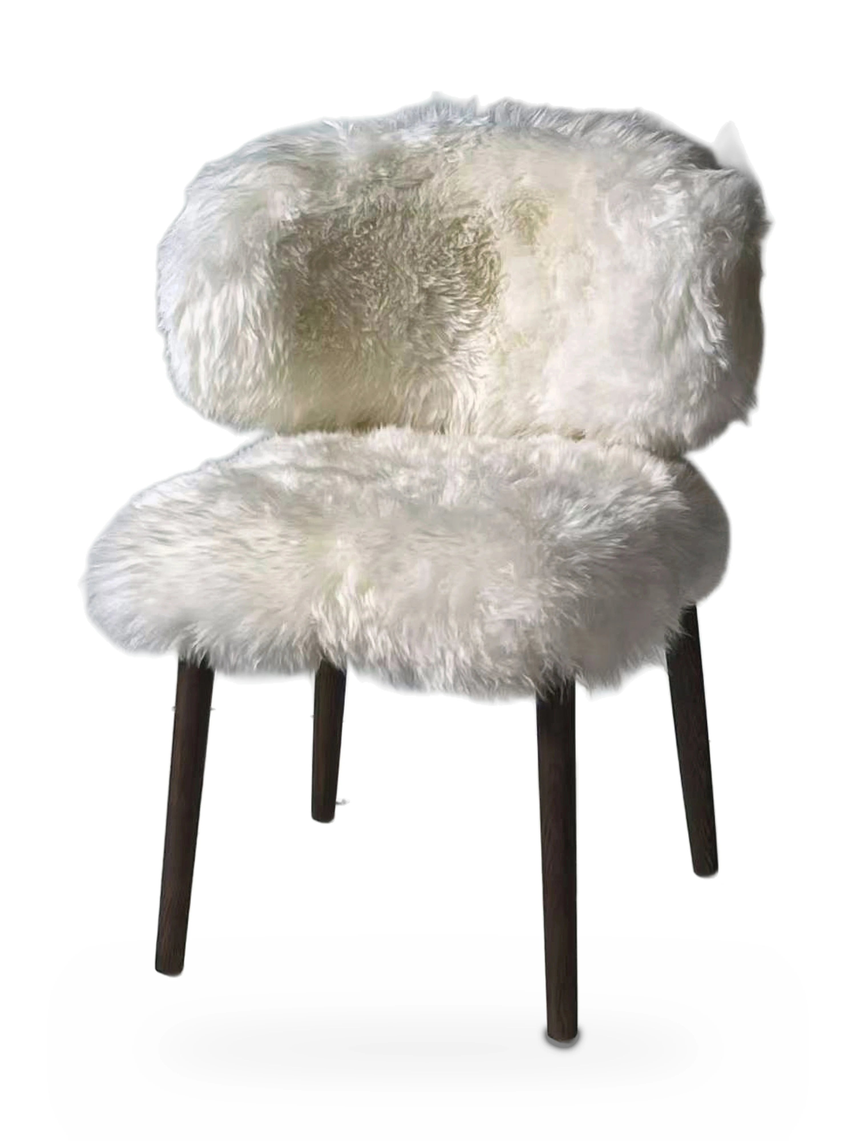 Genuine Longwool Sheepskin Dining Chair (set of 2)