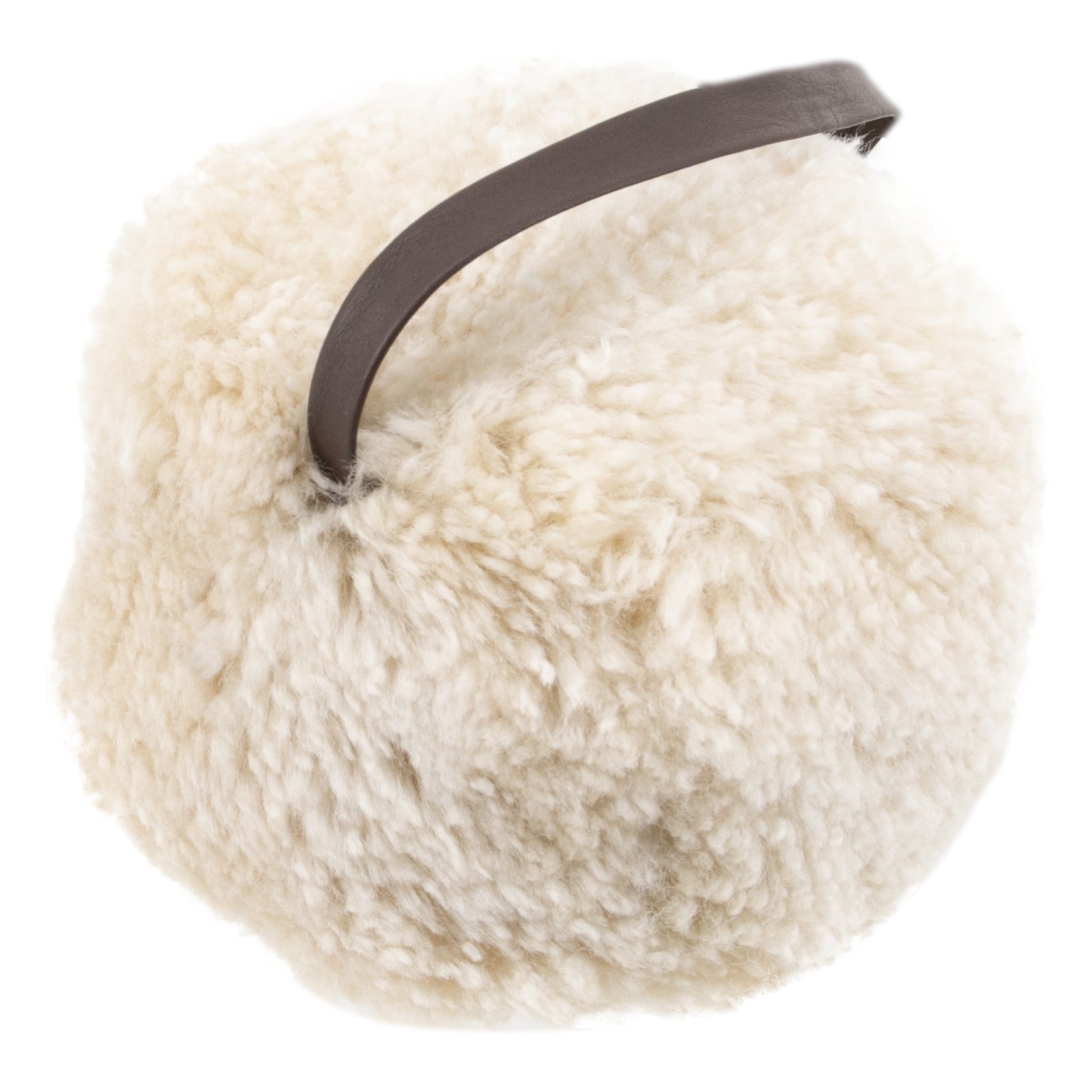 Beige Sheepskin Doorstop