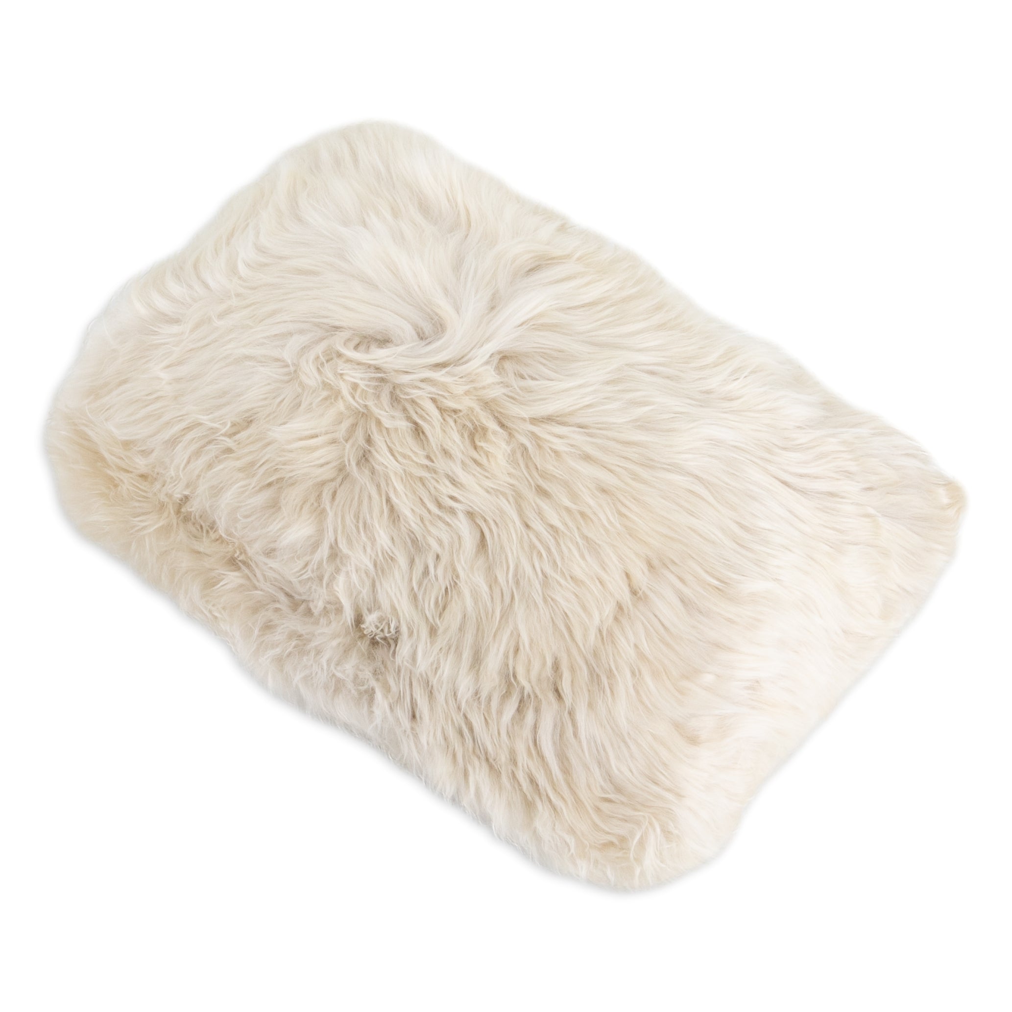 Double Sided Beige Sheepskin Cushion 30x50cm