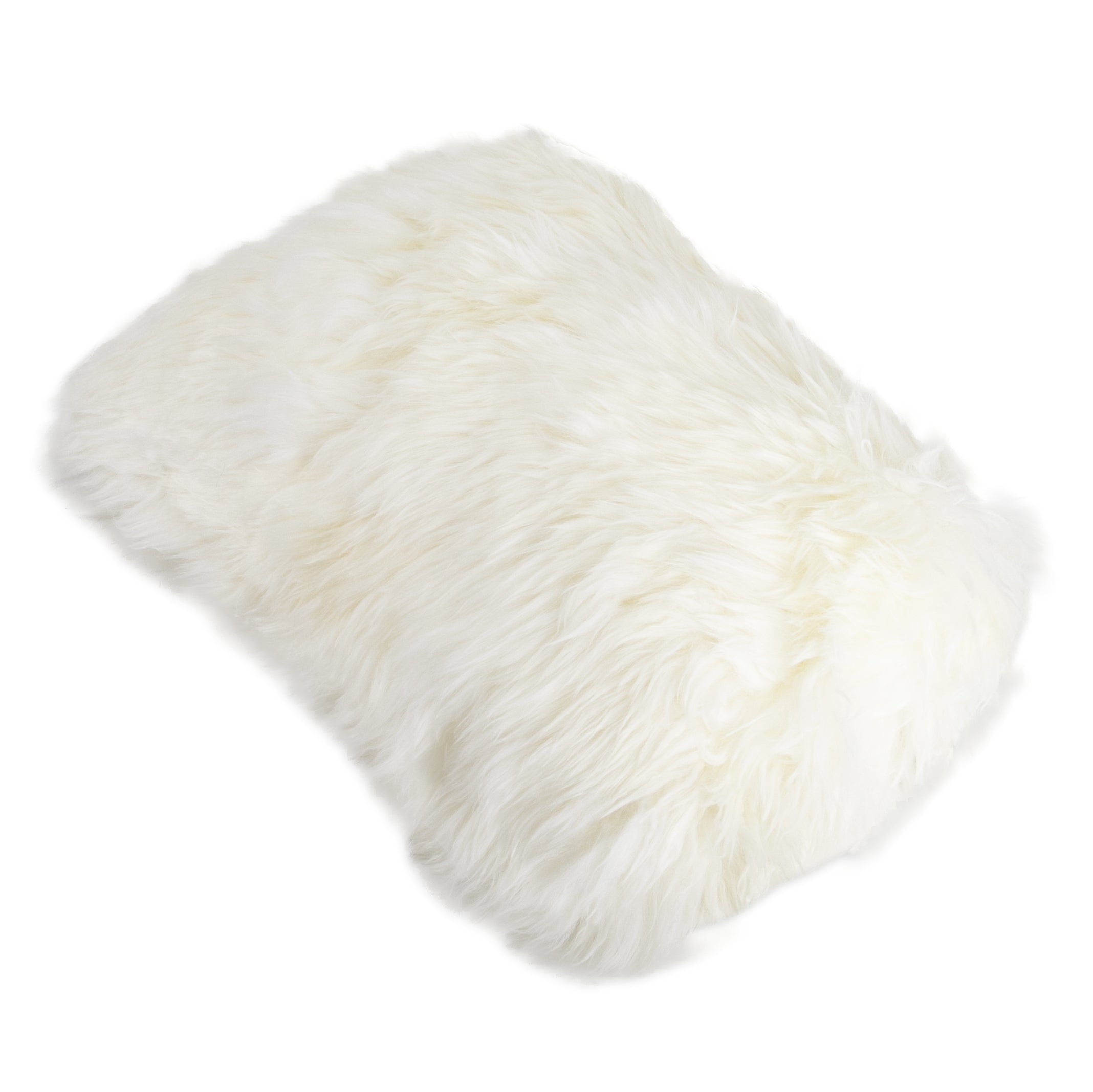 Double Sided Ivory White Sheepskin Cushion 30x50cm