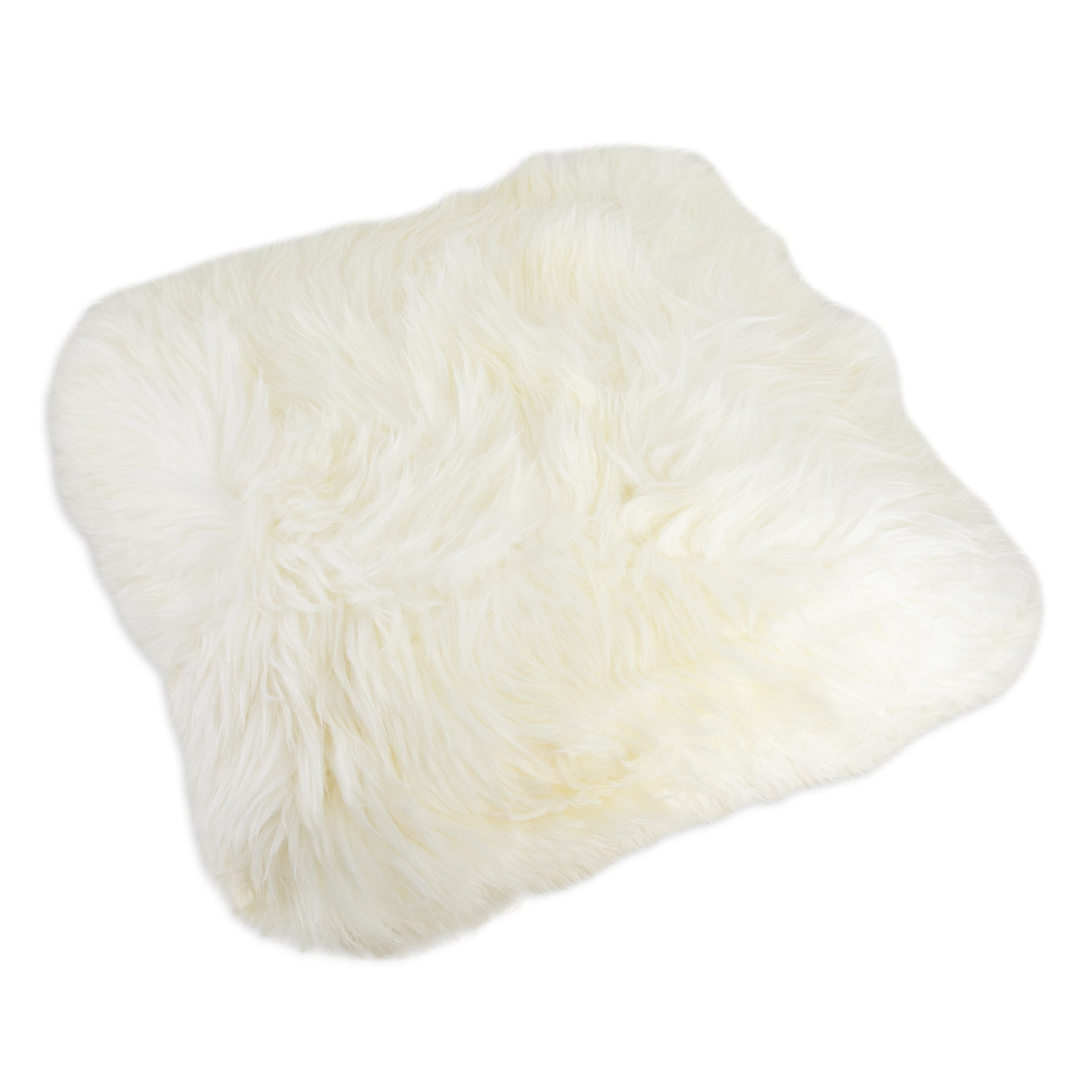 Double Sided Ivory White Sheepskin Cushion 45x45cm