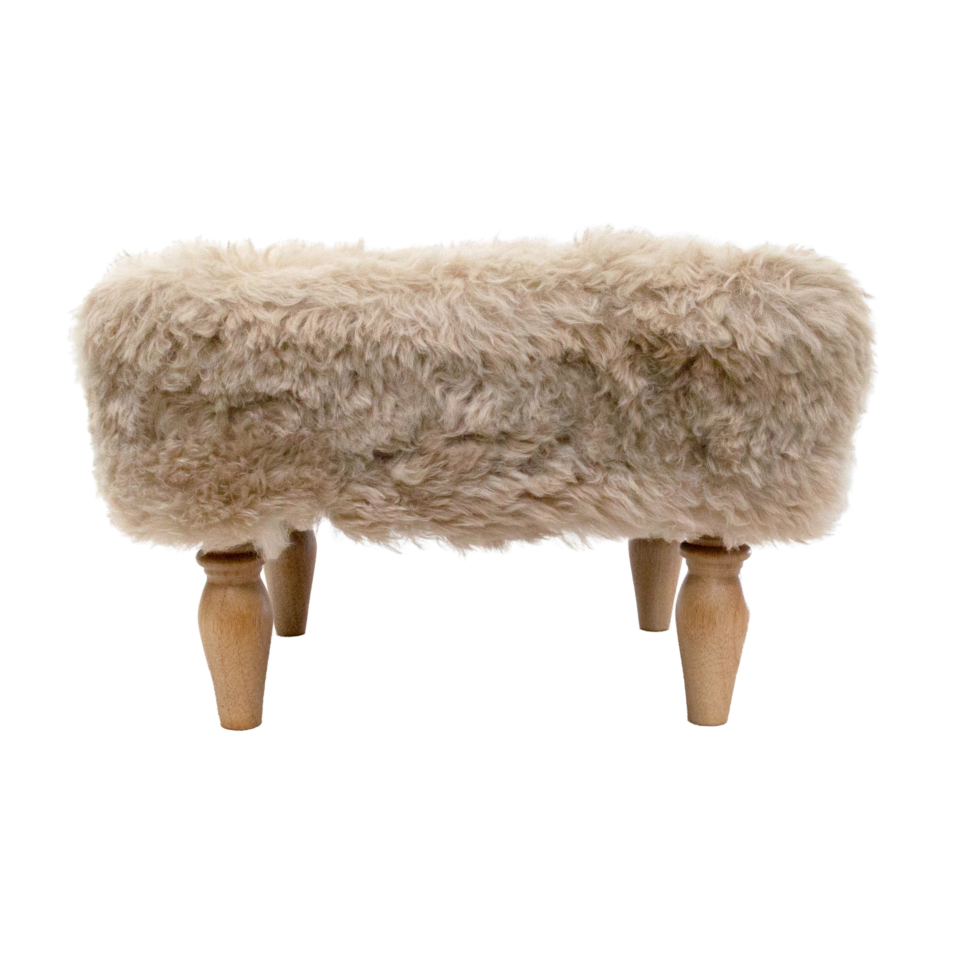 Shearling Lambskin Champagne Stool