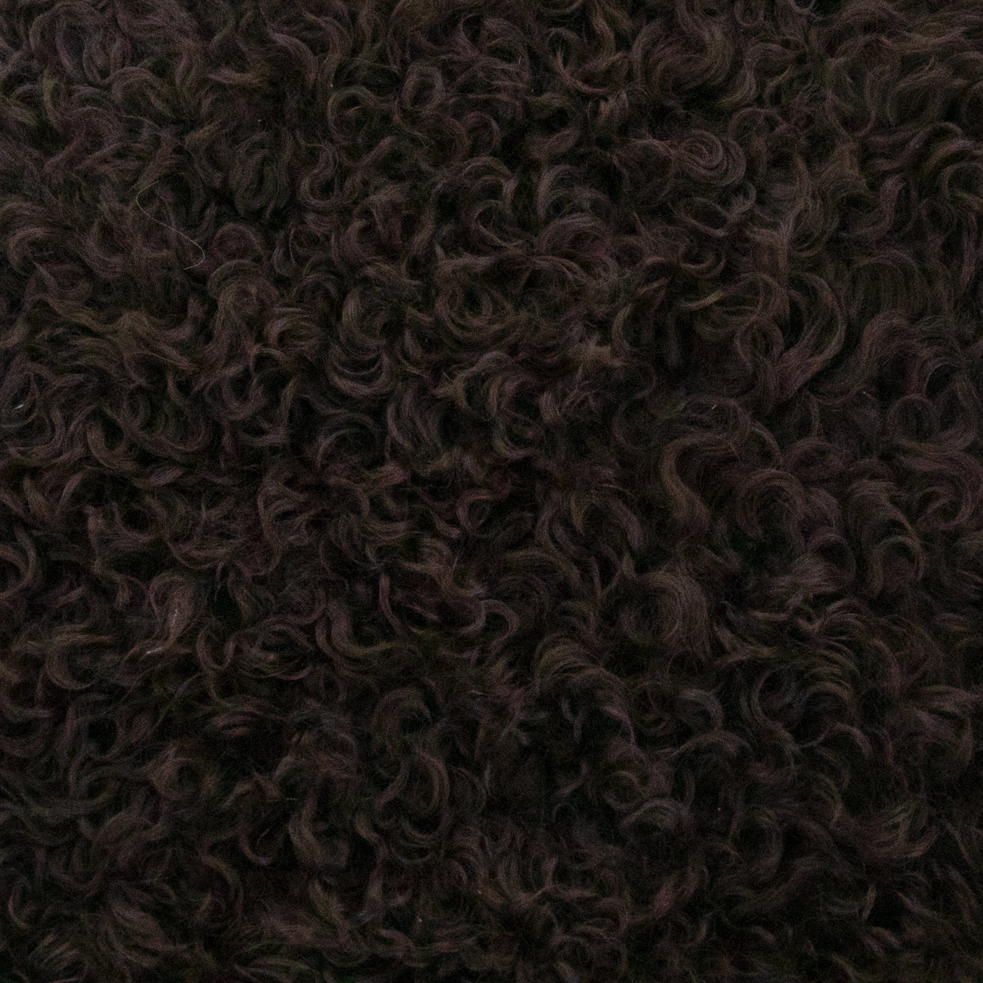 Shearling Lambskin Chocolate Brown Stool