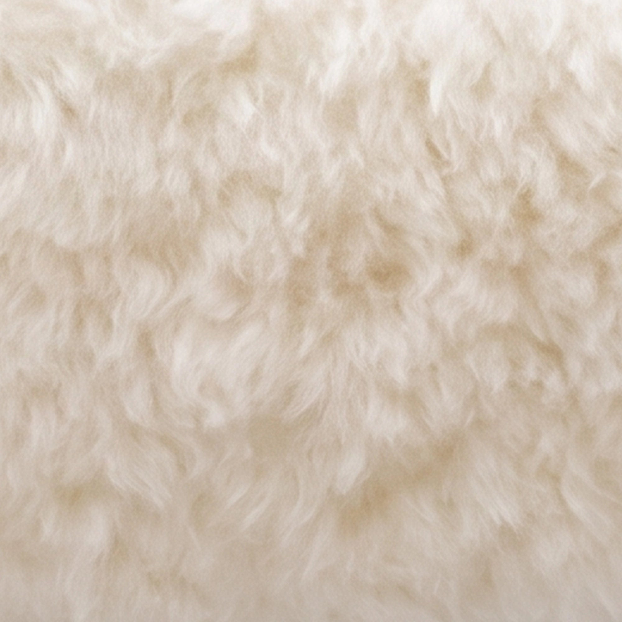 Shearling Lambskin Ivory White Stool