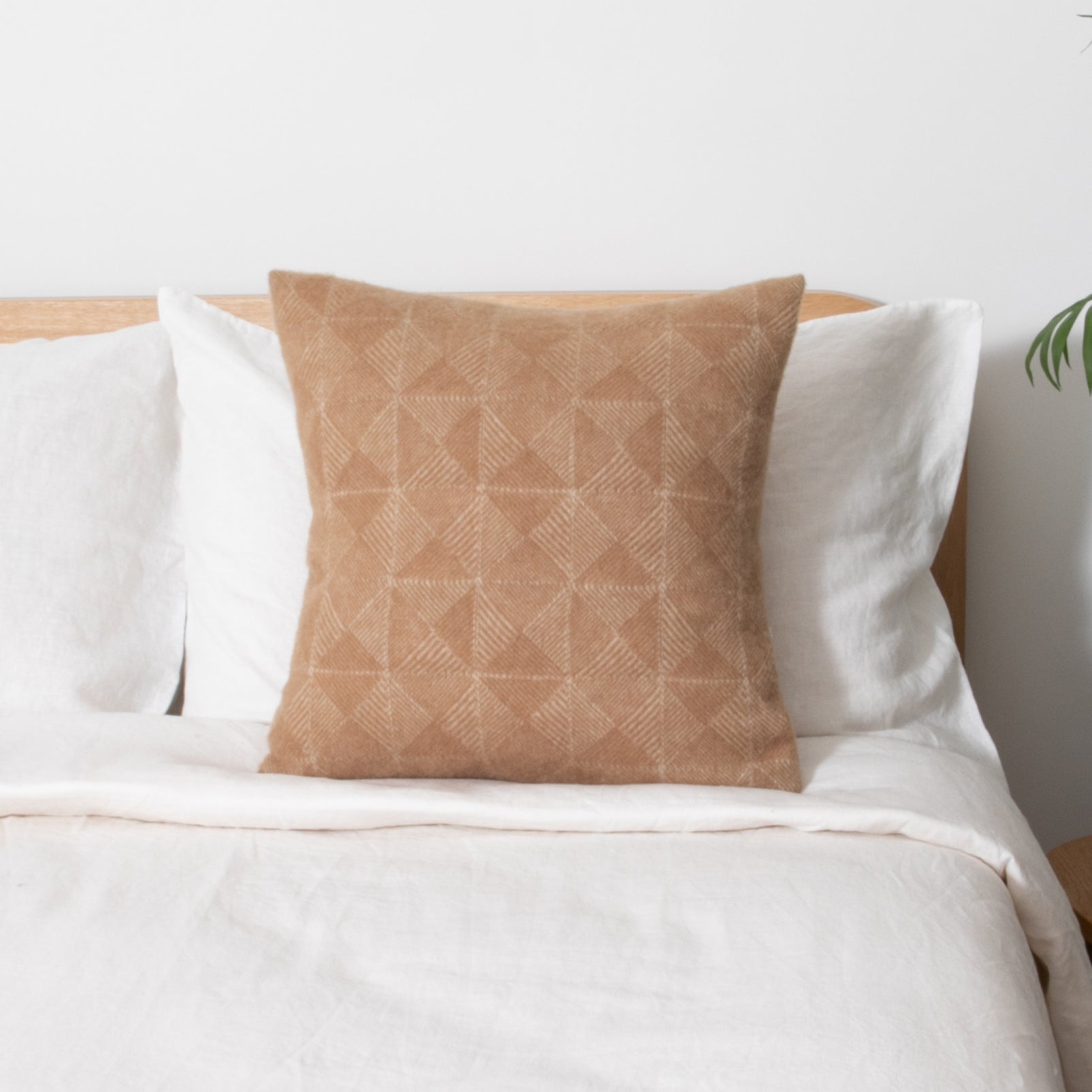 Diamond Beige Wool Cushion 45x45cm