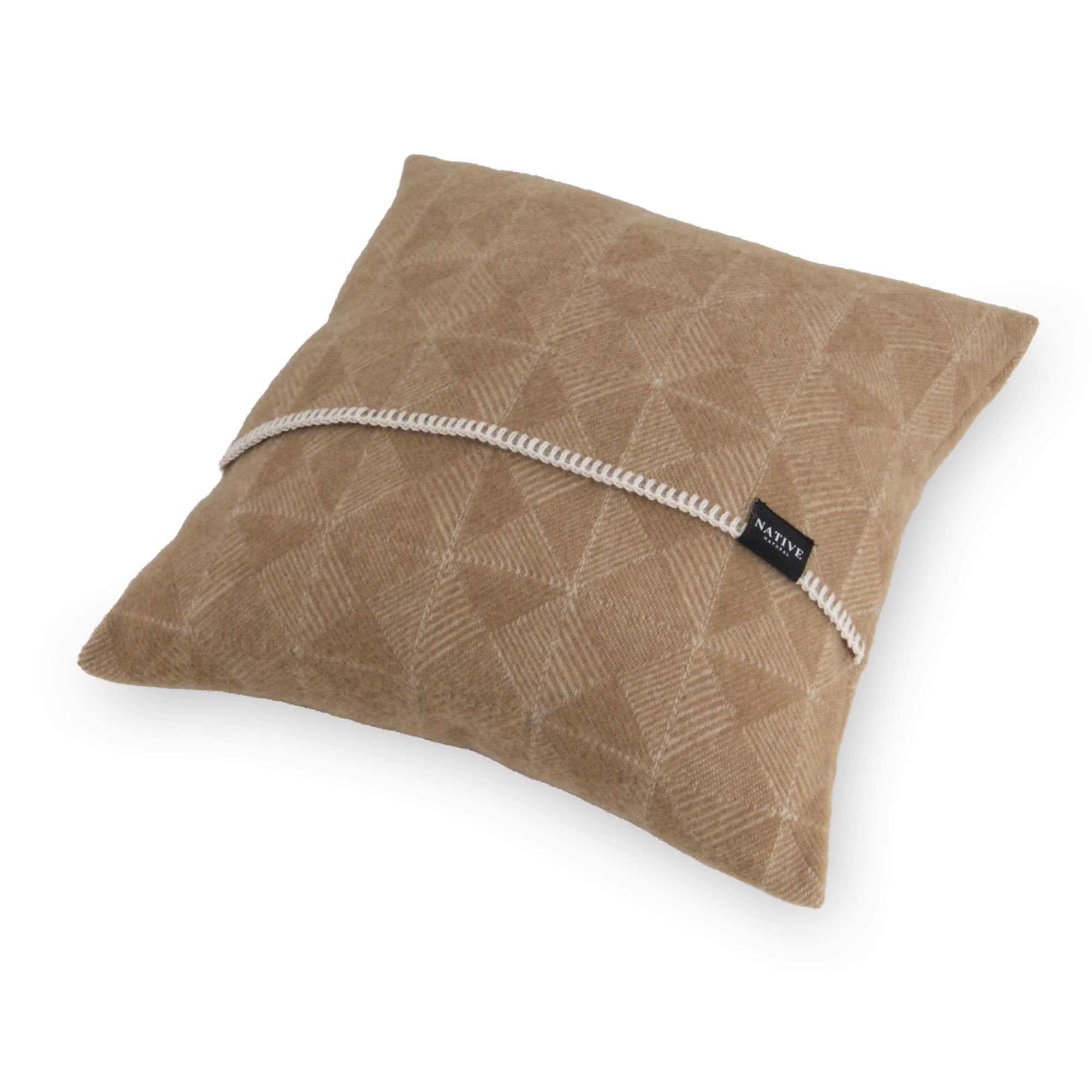 Diamond Beige Wool Cushion 45x45cm
