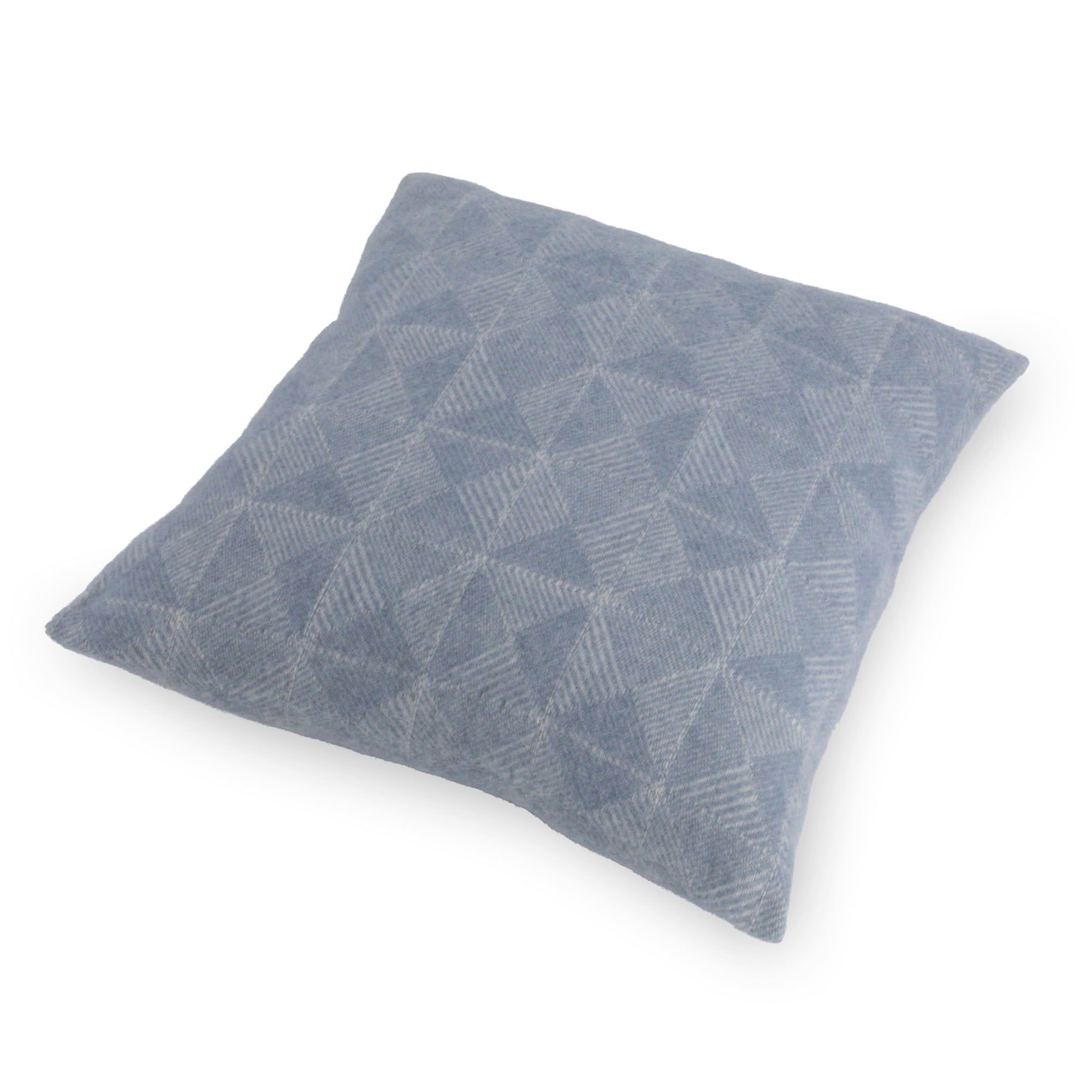 Diamond Blue Wool Cushion 45x45cm