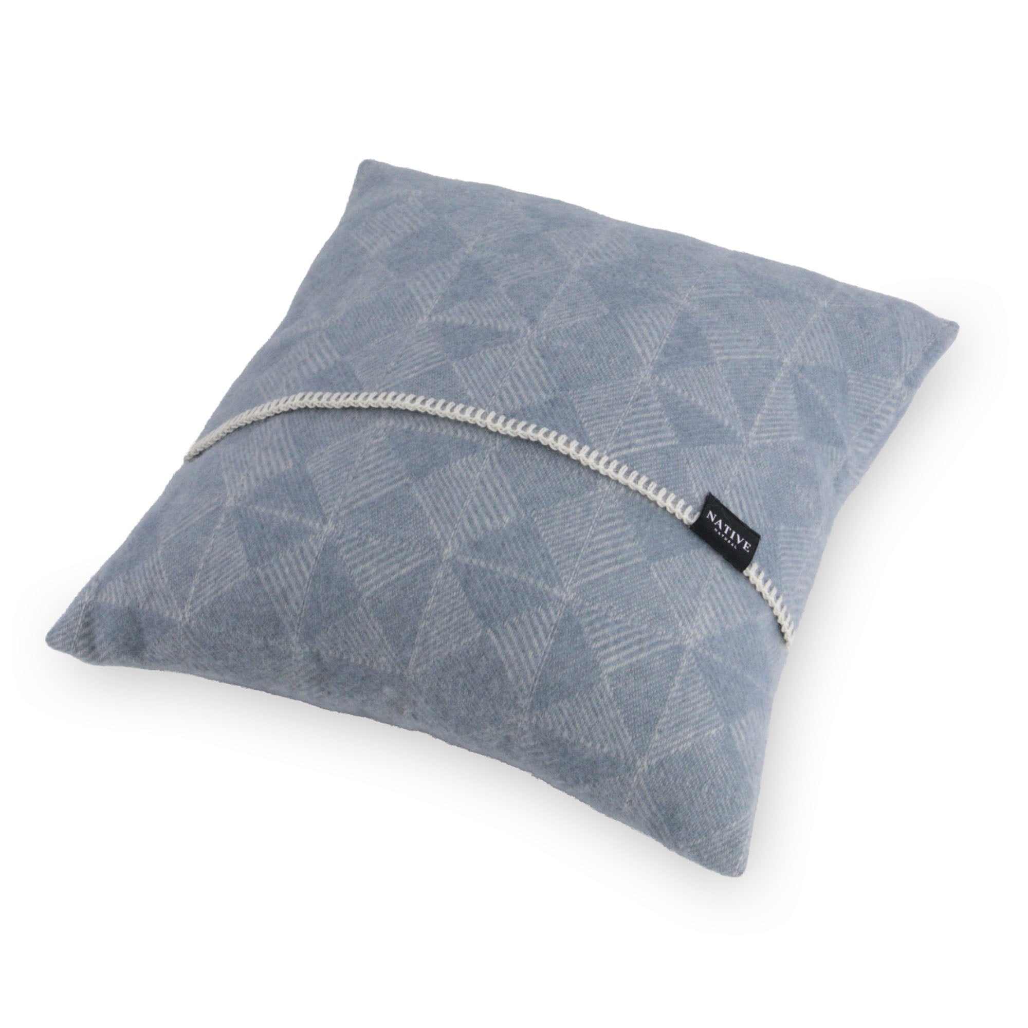 Diamond Blue Wool Cushion 45x45cm