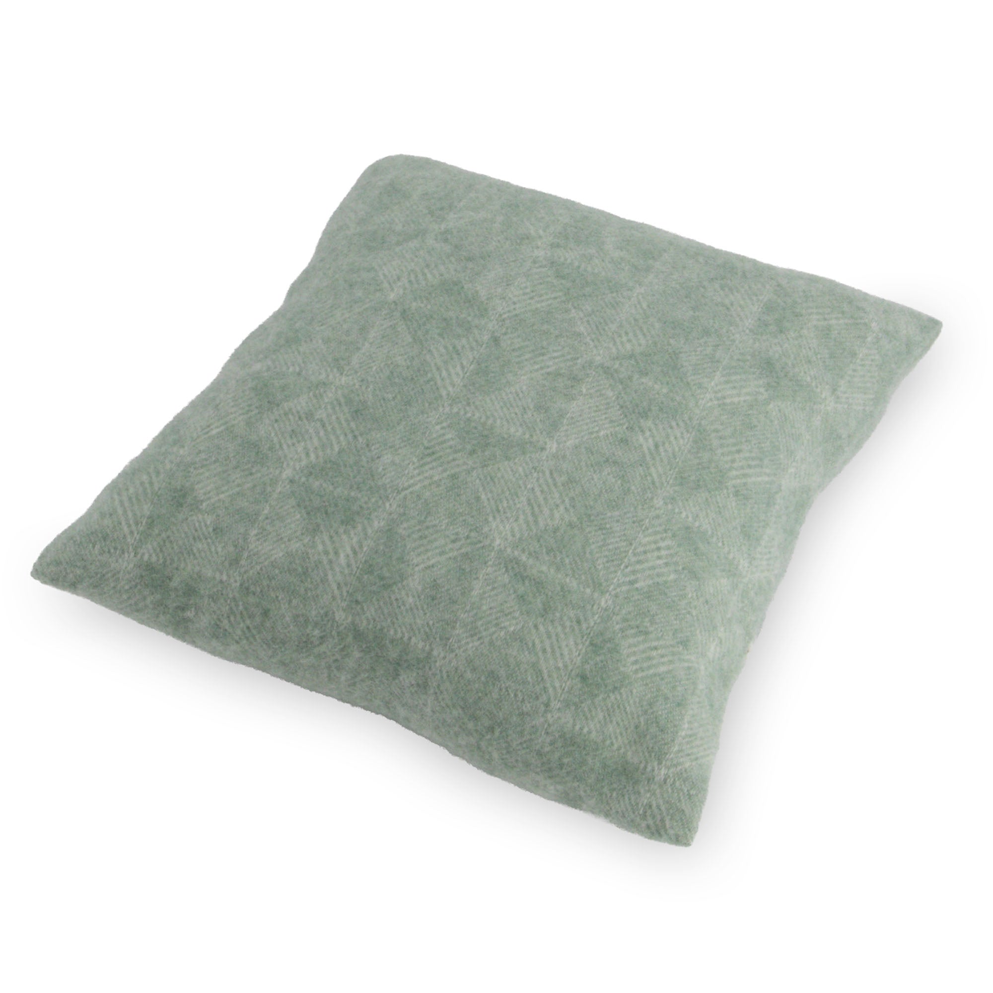 Diamond Green Wool Cushion 45x45cm